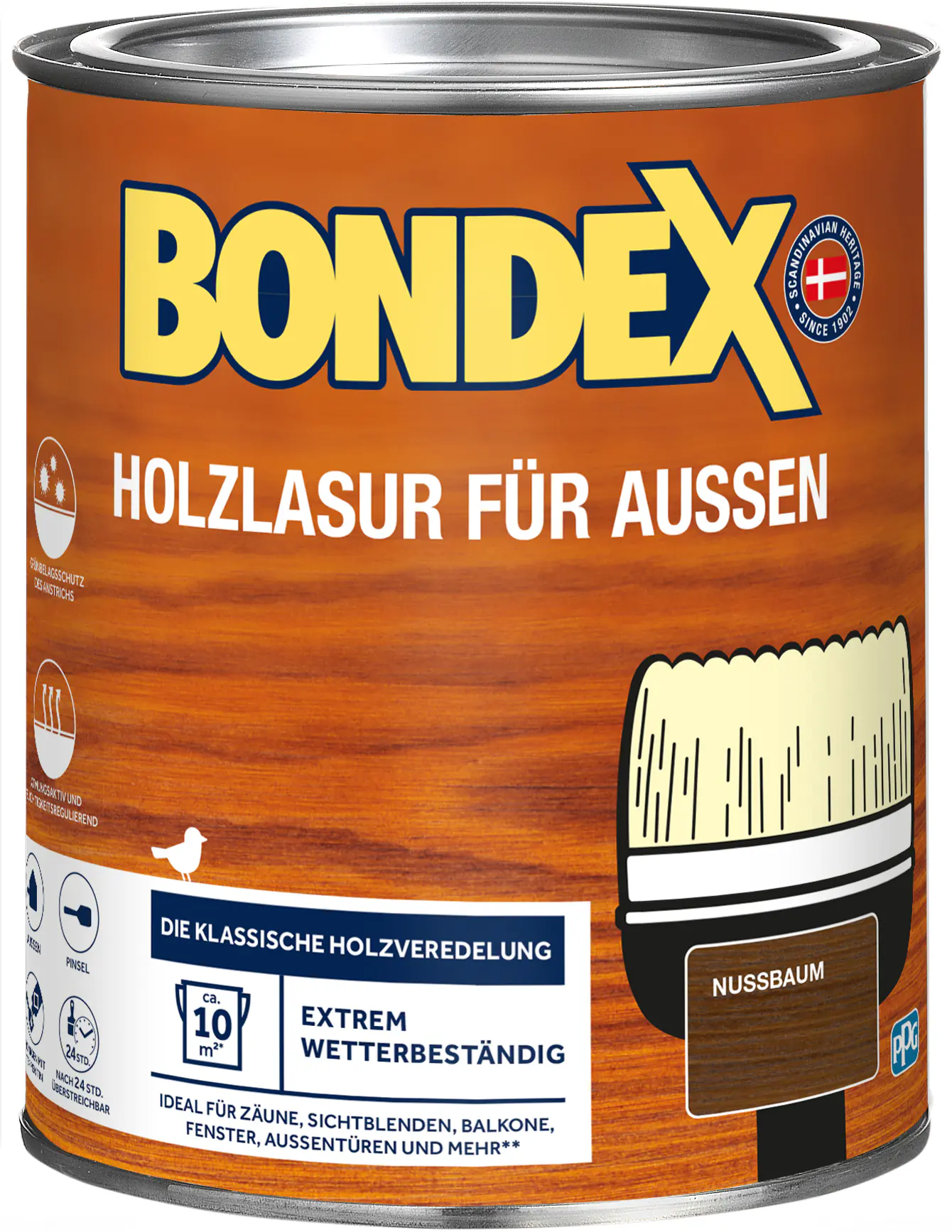 Bondex Holzlasur für Außen 750 ml nussbaum