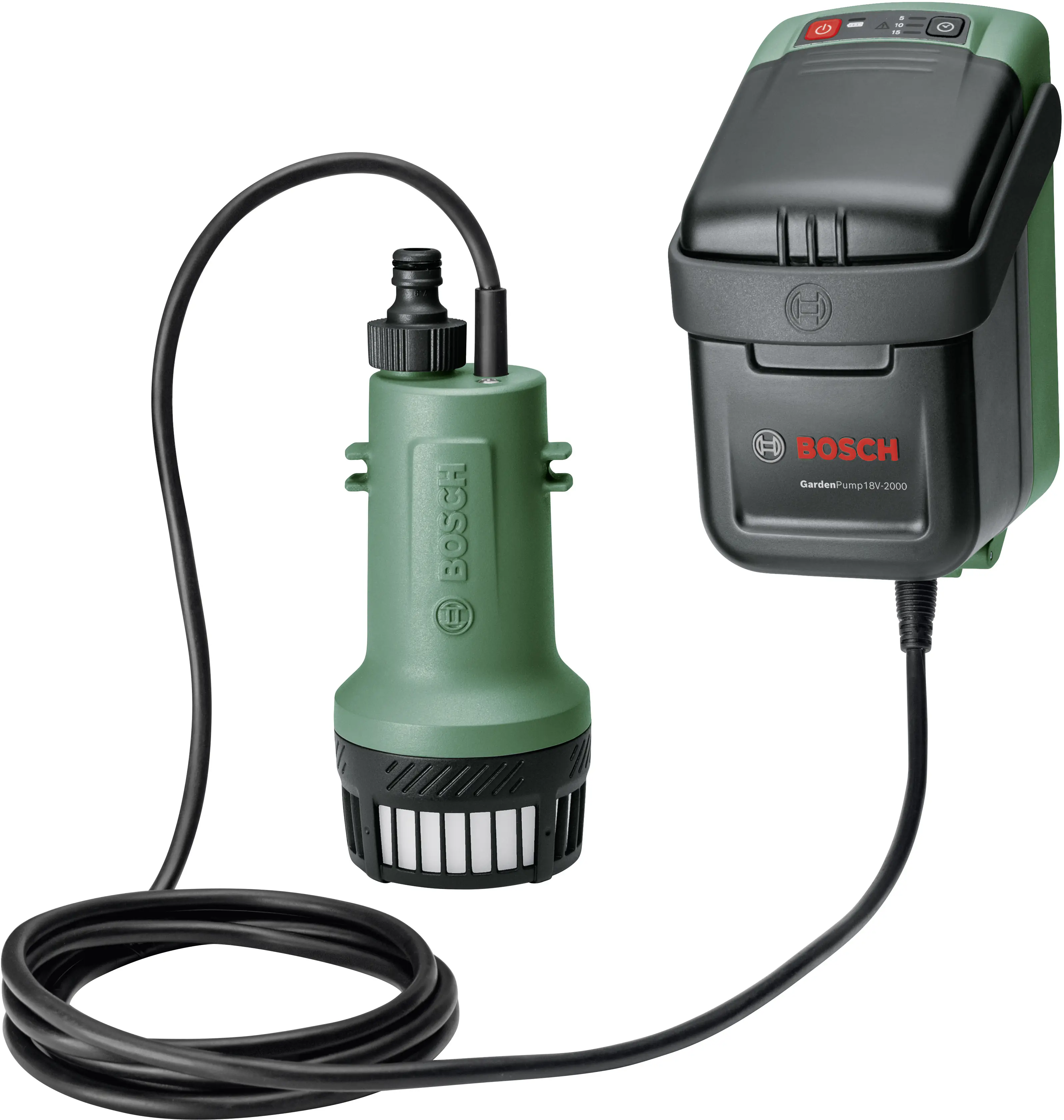 Bosch Akku-Regenfasspumpe GardenPump 18 V inkl. Akku & Ladegerät