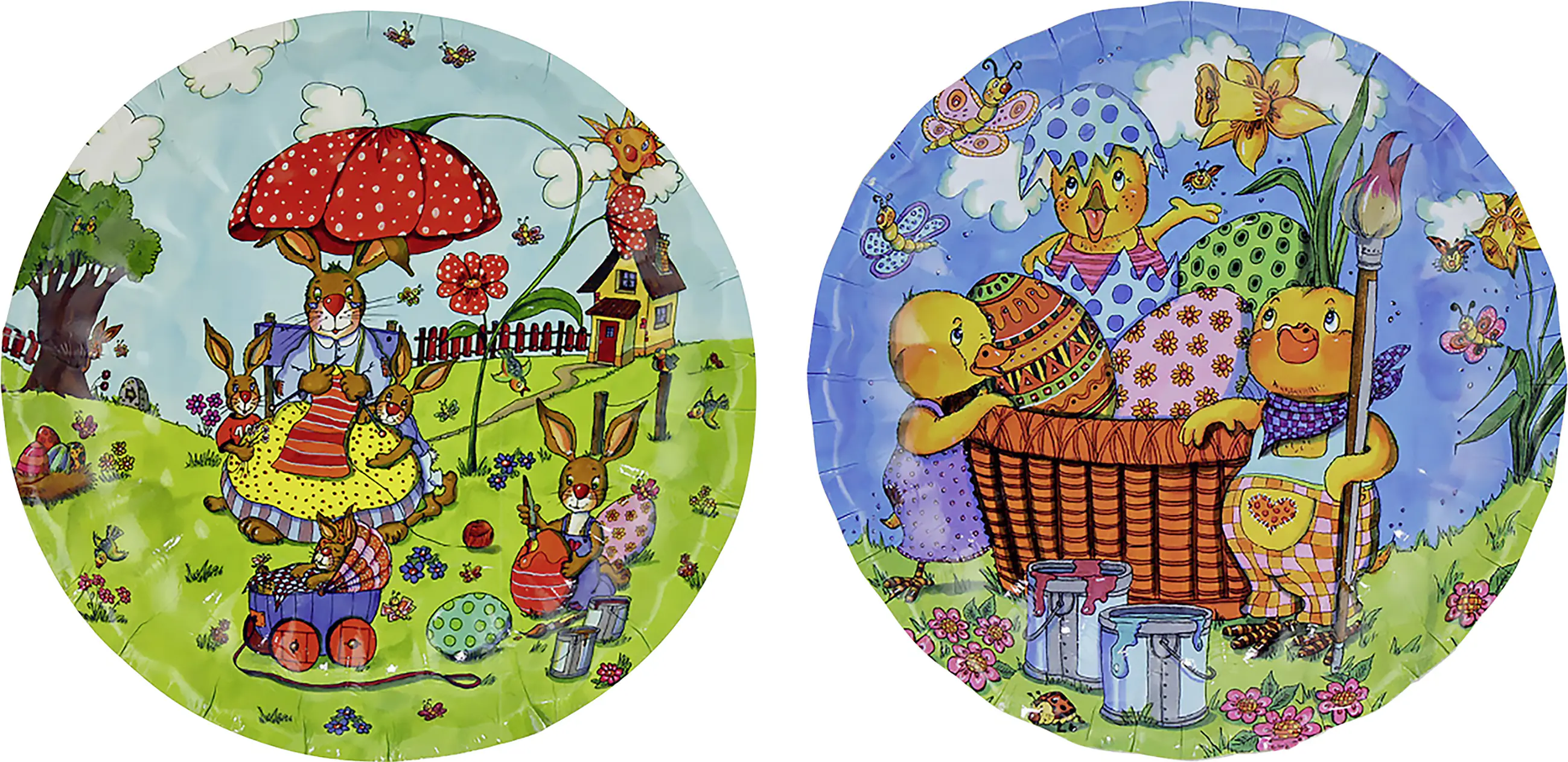 Pappteller Ostern Ø 26 cm bunt