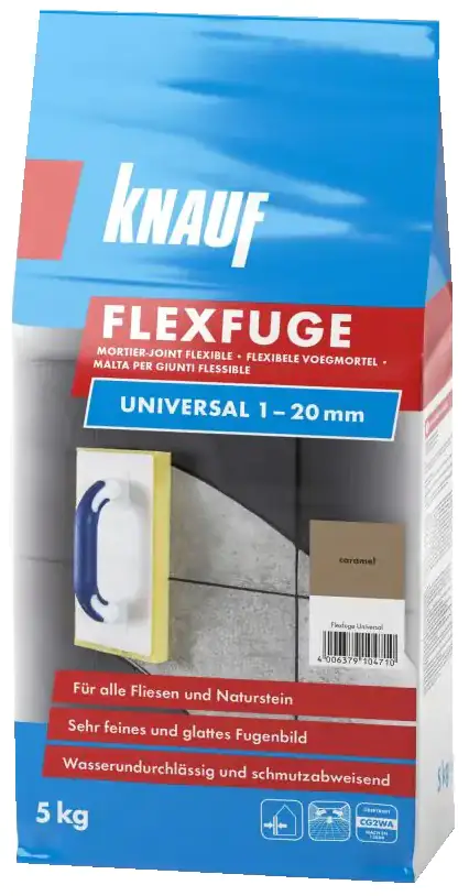 Knauf Fugenmörtel Flexfuge Universal 1 - 20 mm caramel 5 kg Knauf Fugenmörtel Flexfuge Universal 1 - 20 mm caramel 5 kg