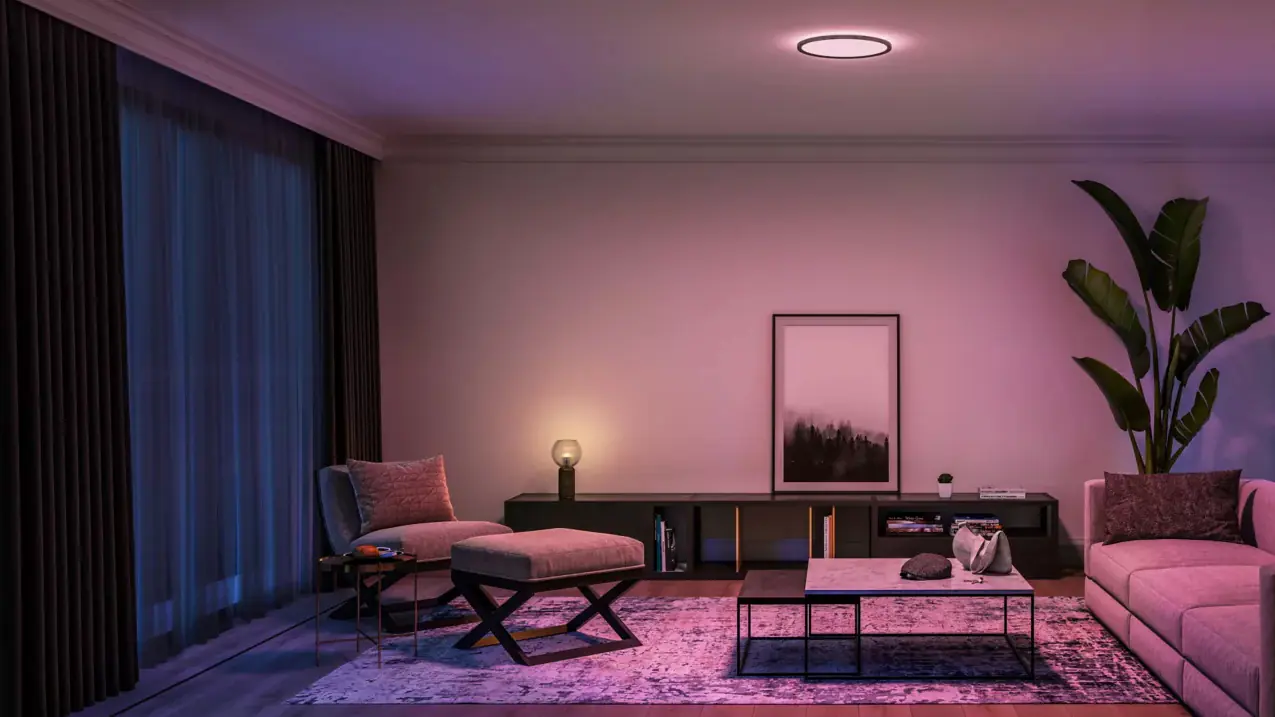 Philips Hue LED Deckenleuchte Tento + Dimmschalter rund schwarz 43 x 3 cm RGB Philips Hue LED Deckenleuchte Tento + Dimmschalter rund schwarz 43 x 3 cm RGB