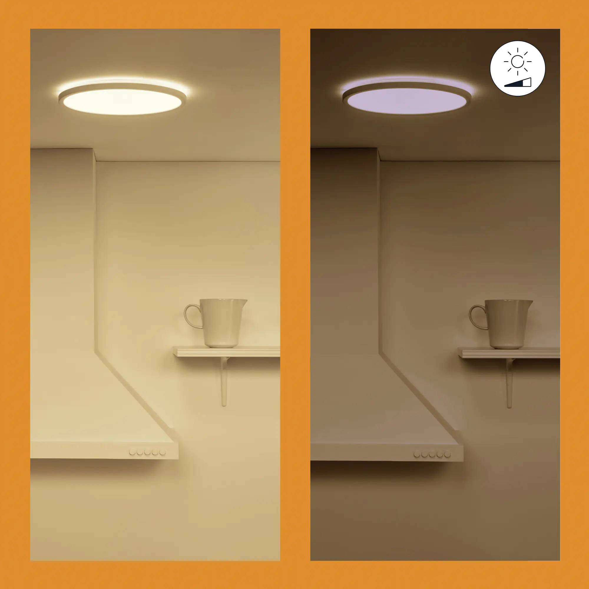 WIZ LED-Deckenleuchte SuperSlim 29 x 2 cm 16W warmweiß bis kaltweiß smart weiß