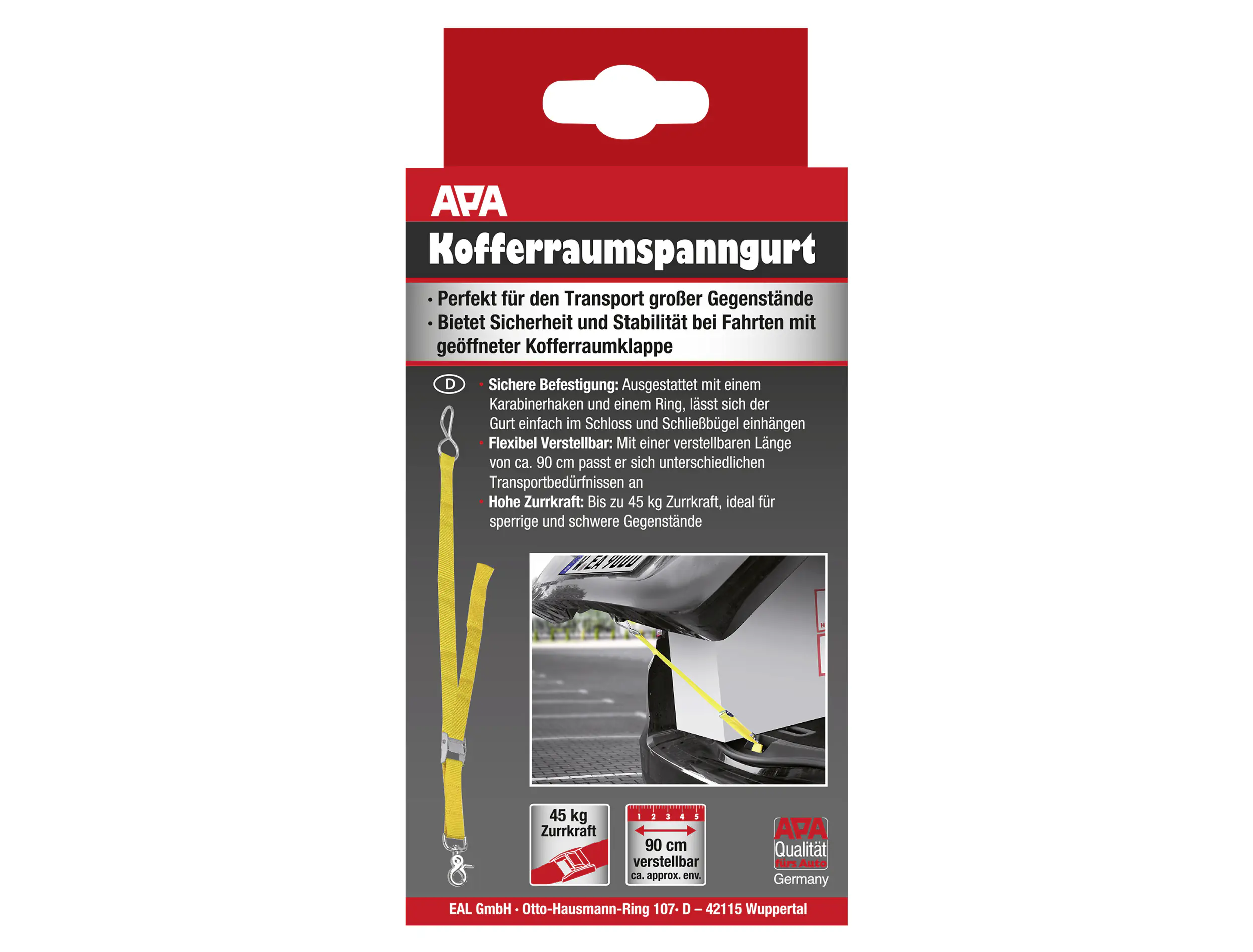 APA Kofferraumspanngurt gelb