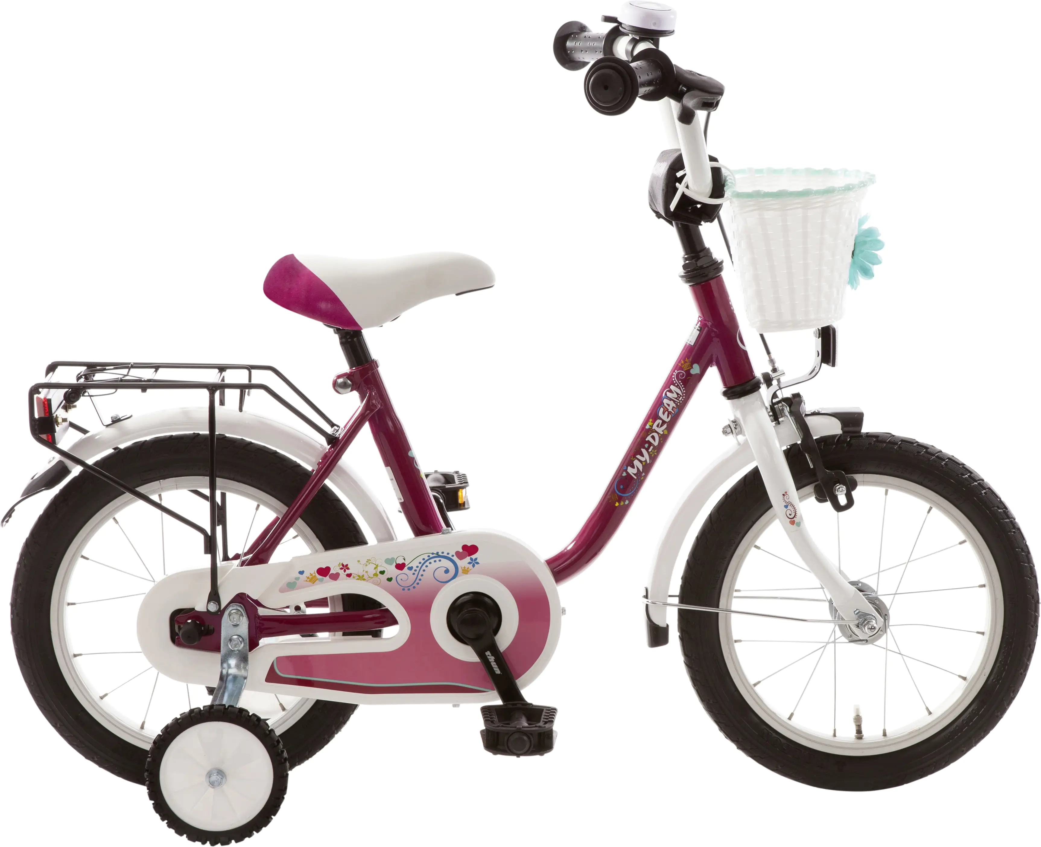 Bachtenkirch Kinderfahrrad My Dream 14 Zoll purpur weiß