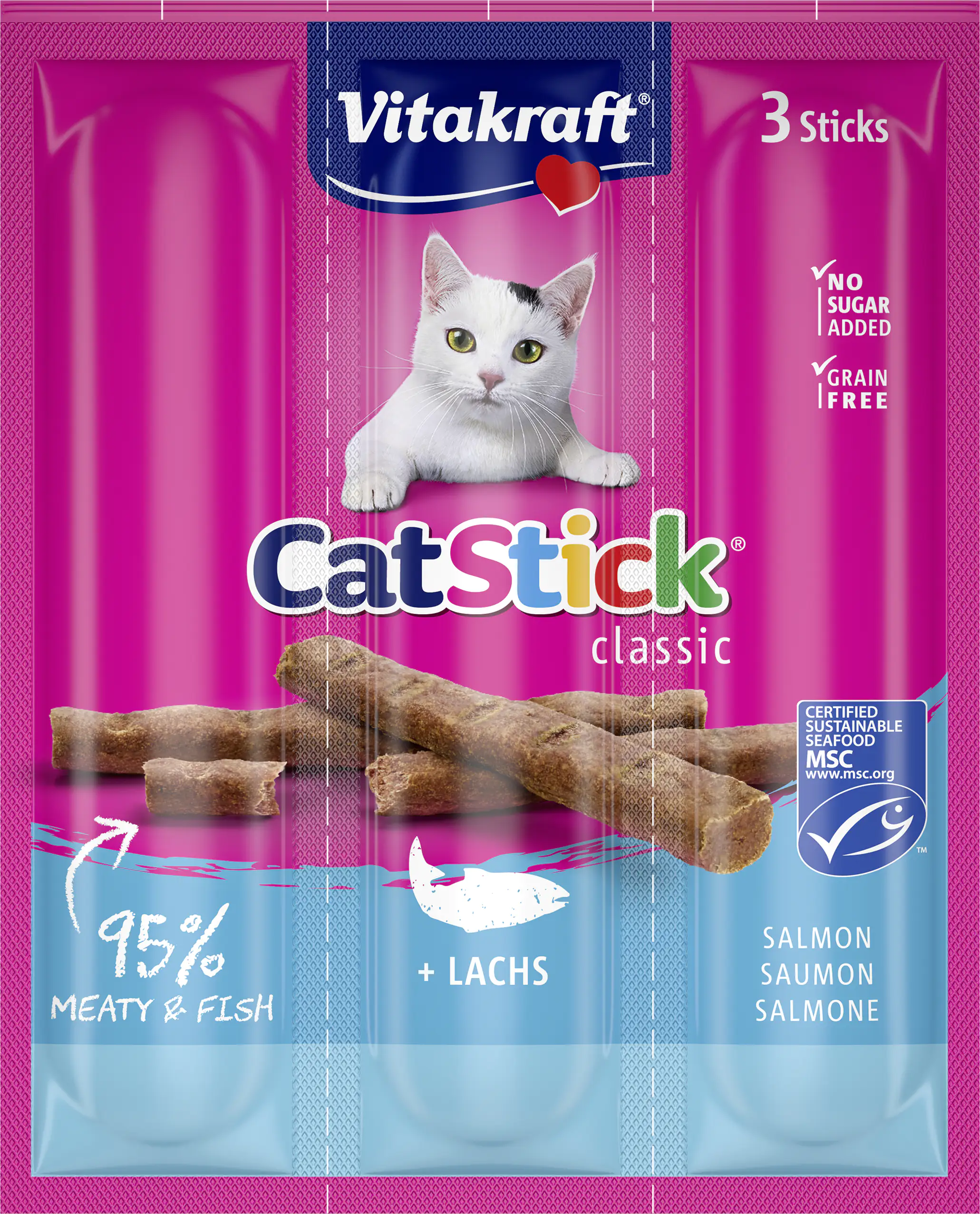 Vitakraft Katzensnack Stick MSC Lachs Vitakraft Katzensnack Stick MSC Lachs