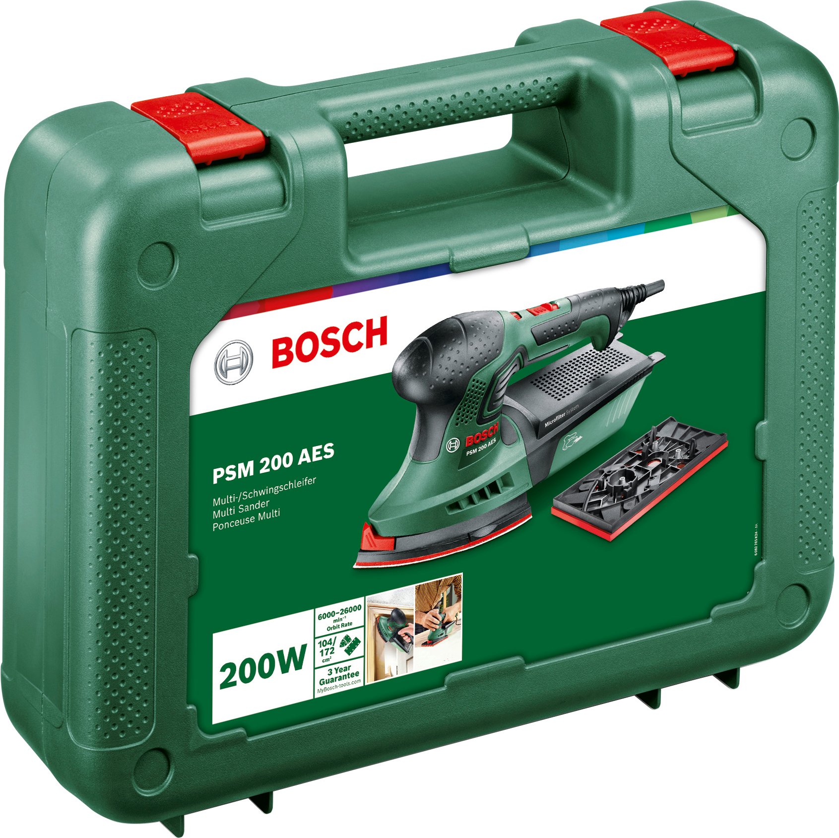 Bosch Multischleifer PSM 200 AES 200 W, inkl. Zubehör, im Koffer Bosch Multischleifer PSM 200 AES 200 W, inkl. Zubehör, im Koffer