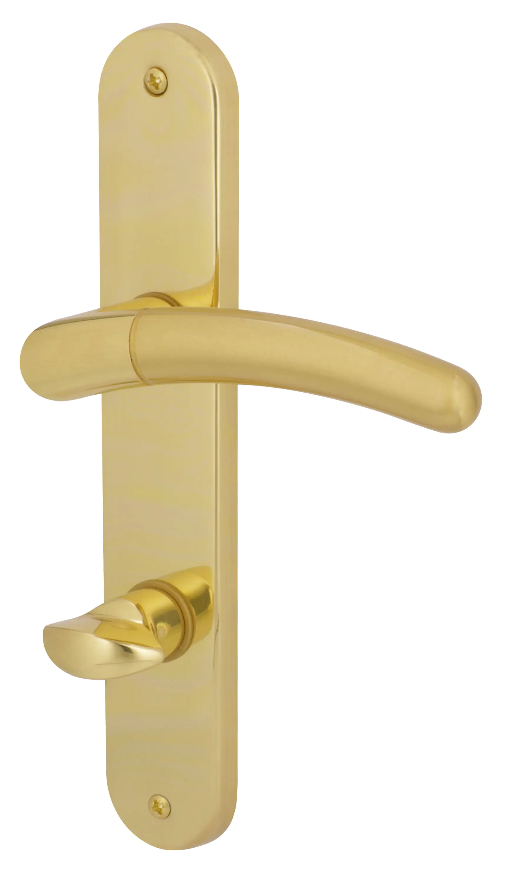 Alpertec WC-Langschildgarnitur Beate Messing gold abgerundet Alpertec WC-Langschildgarnitur Beate Messing gold abgerundet