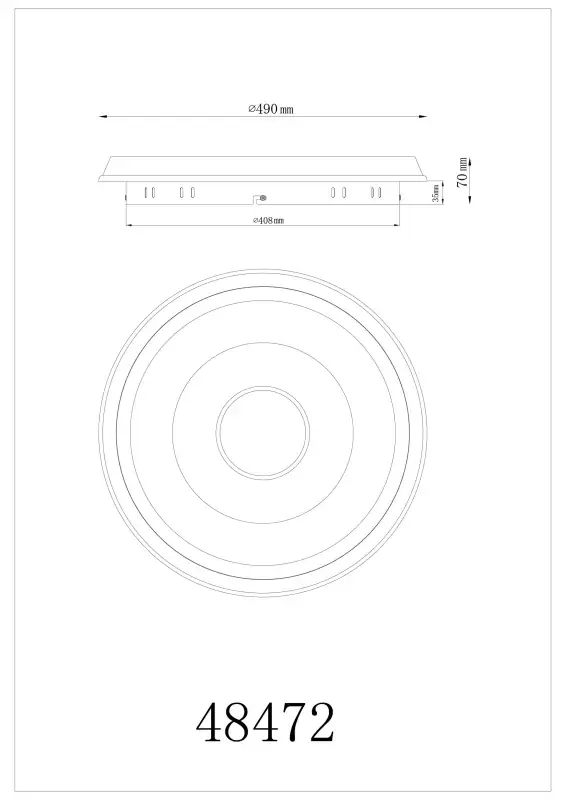 Globo Deckenleuchte Williamson 49 x 7 cm (Ø x H) weiß matt warmweiß-kaltweiß
