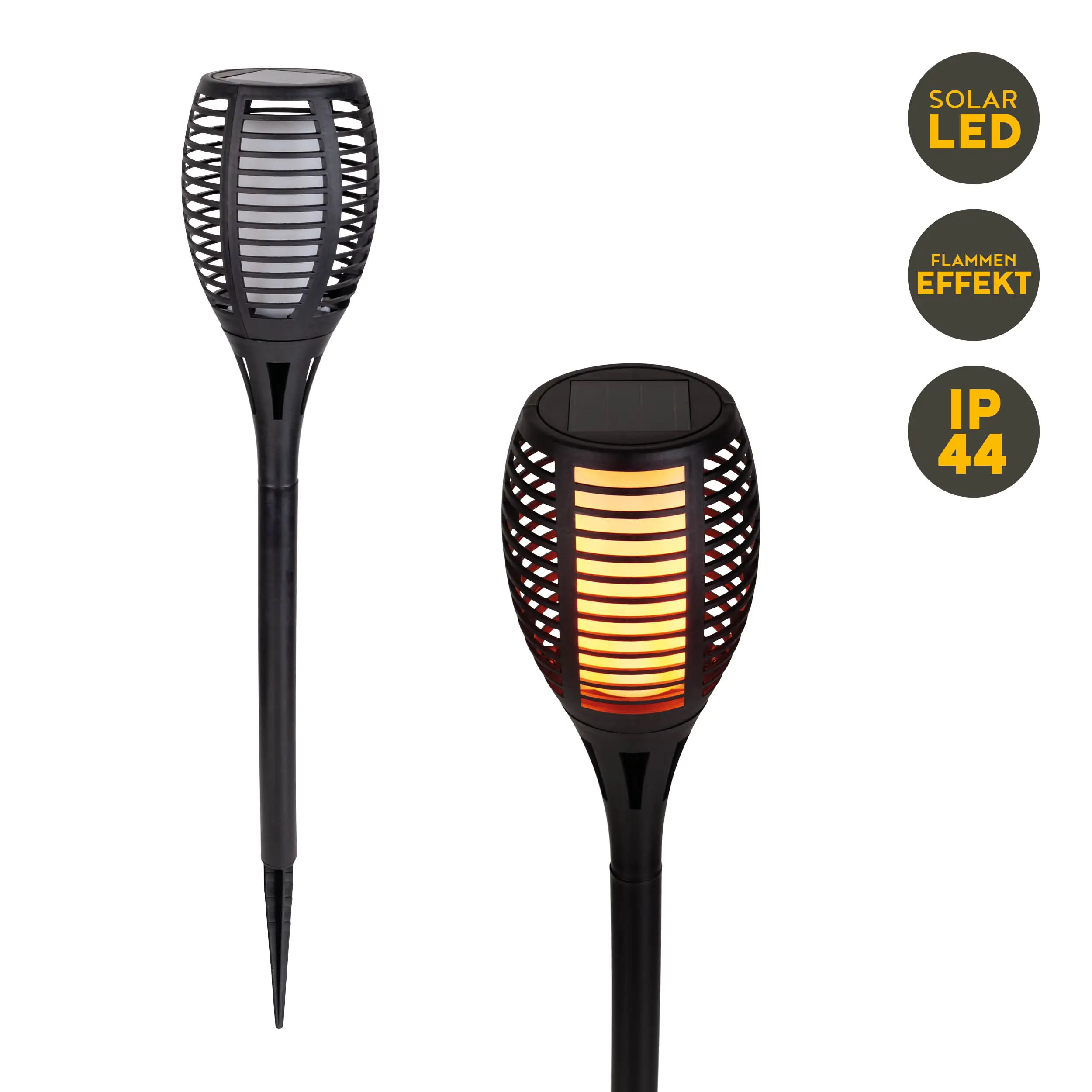 Light & More LED Solarleuchte Fackel schwarz Light & More LED Solarleuchte Fackel schwarz