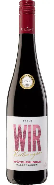 Wir Rietburger Rotwein Spätburgunder QbA halbtrocken 0,75l