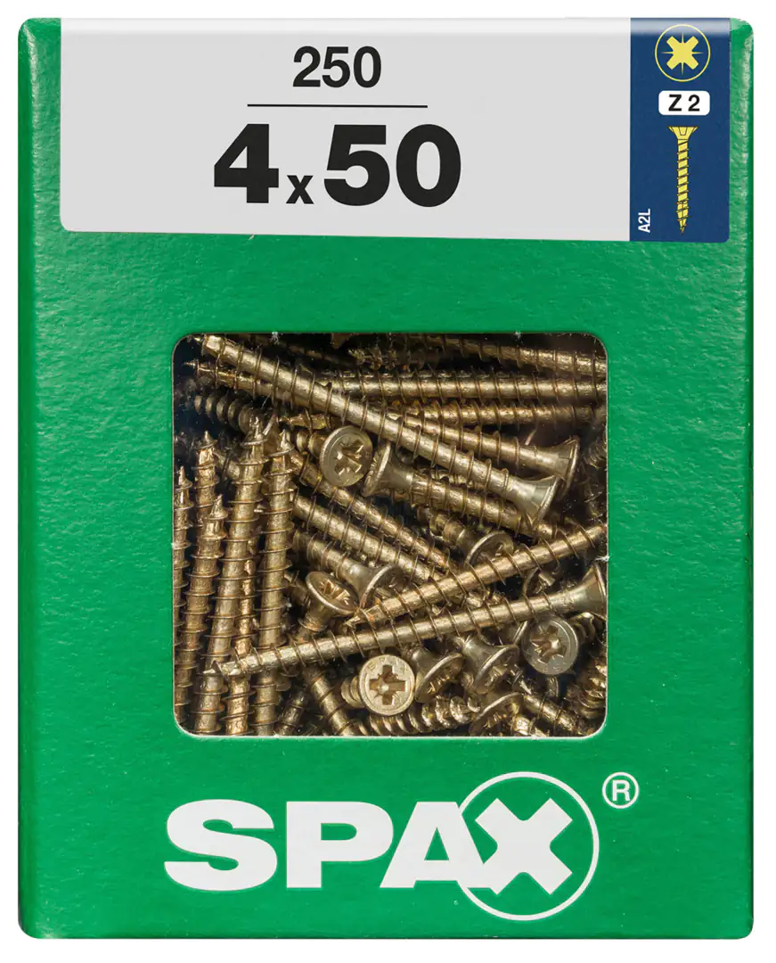 Spax Universalschrauben 4.0 x 50 mm PZ 2 - 250 Stk.