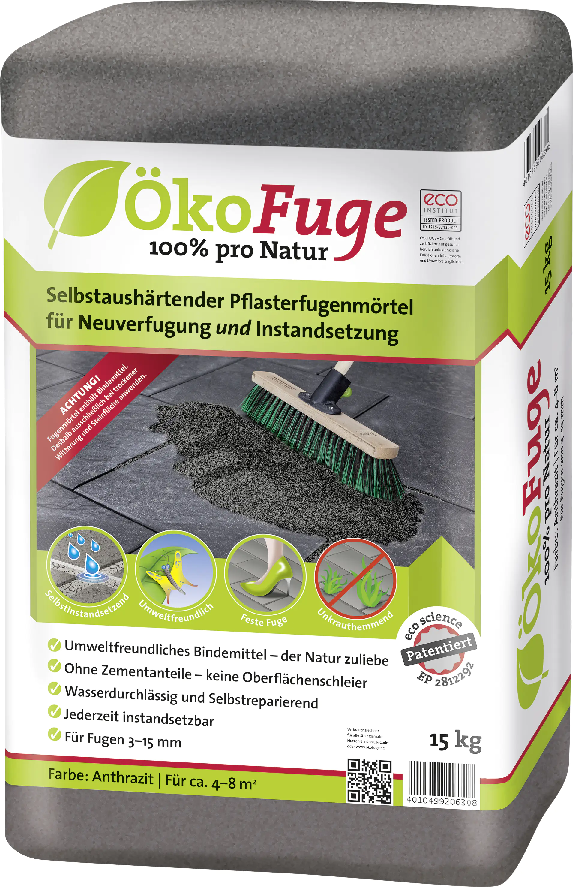 ÖkoFuge Pflasterfugenmörtel anthrazit 15 kg
