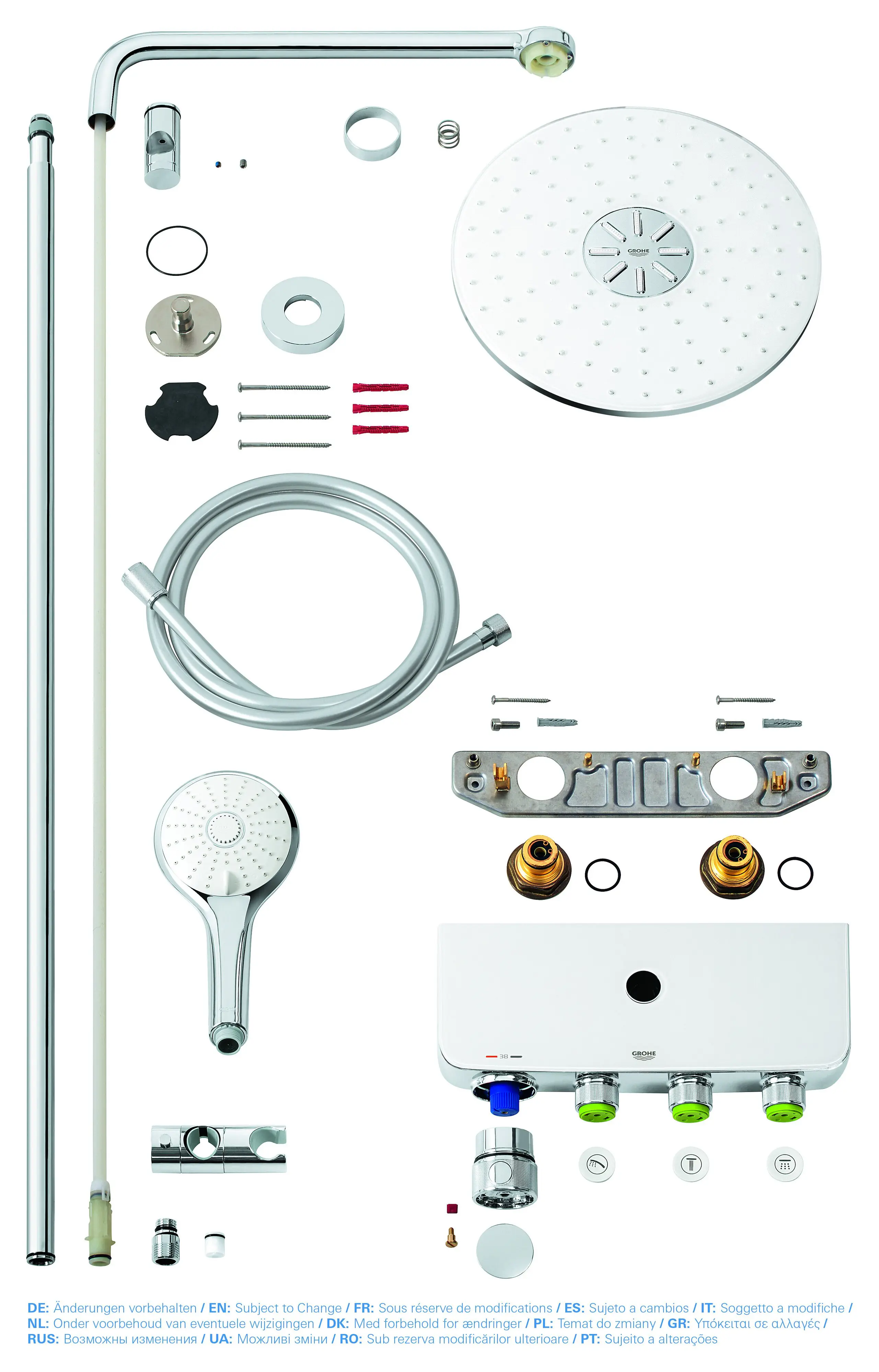 Grohe Kopfbrausesystem Euphoria moon white SmartControl