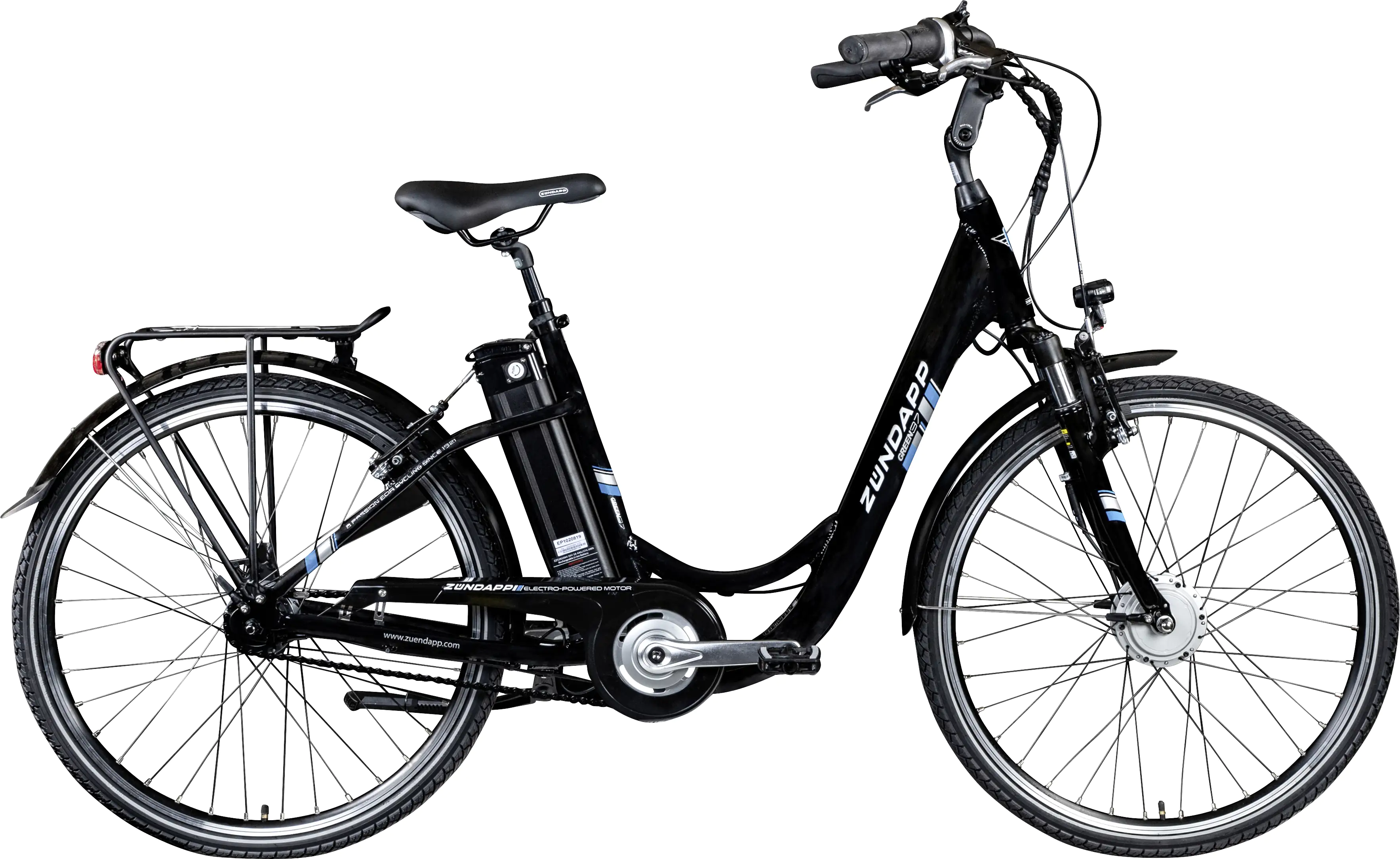 Zündapp E-Bike City Green 3.7 26 Zoll 7-Gang 374 Wh schwarz blau