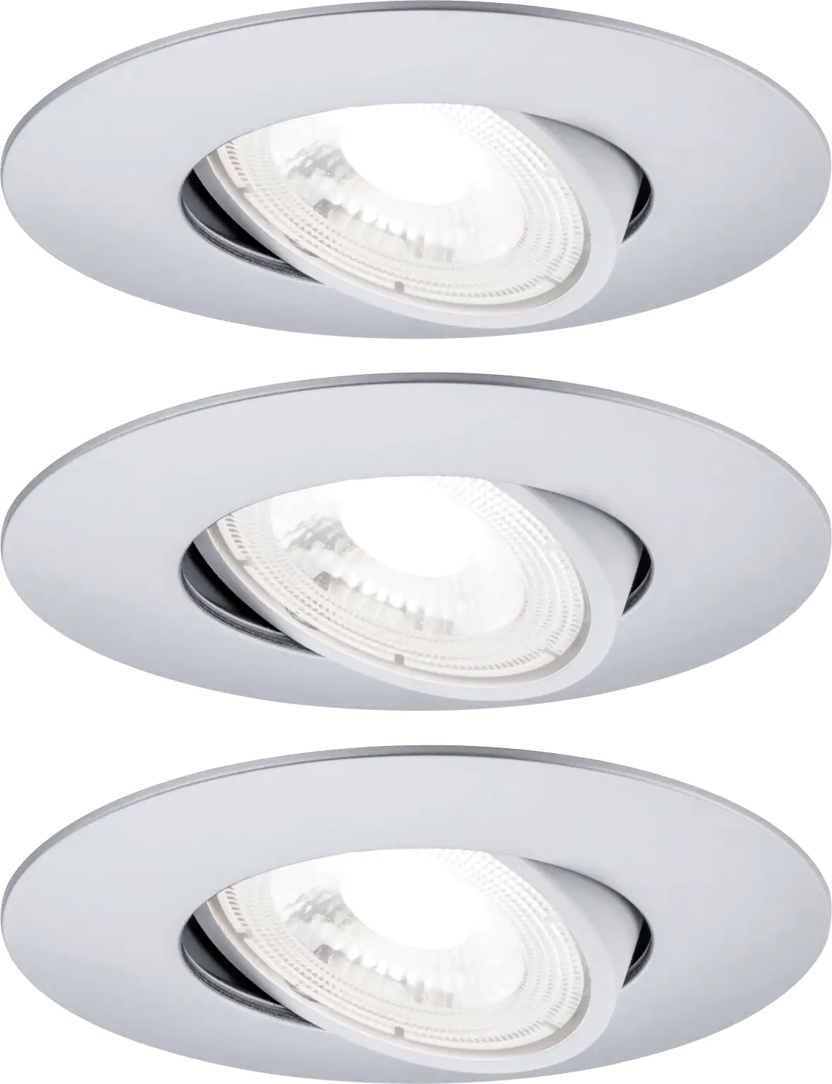 Paulmann LED Einbauleuchte chrom matt schwenkbar schwenkbar 3er Set
