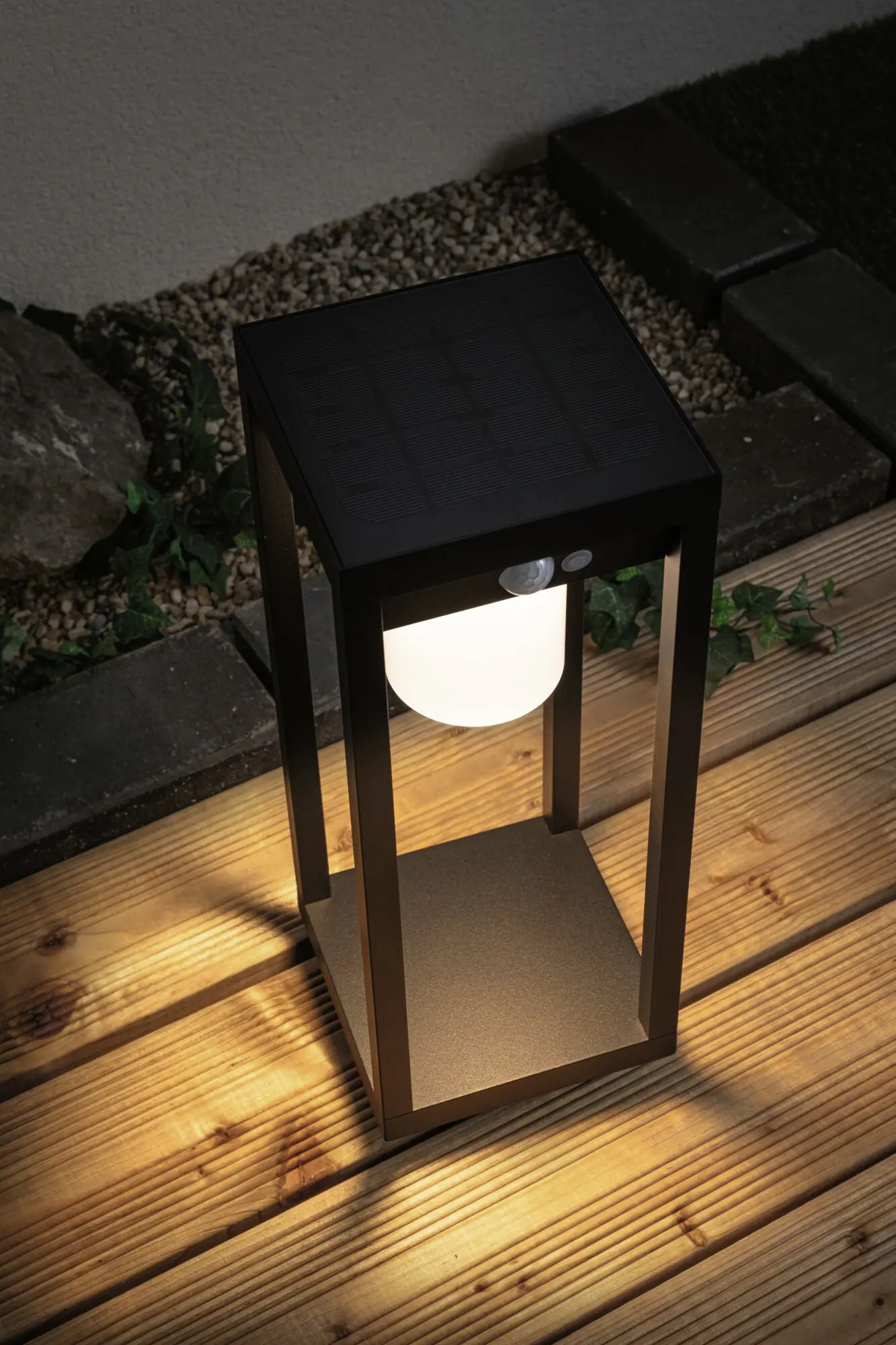 Paulmann LED Solarleuchte Marisol schwarz 40 x 15cm mit Bewegungsmelder