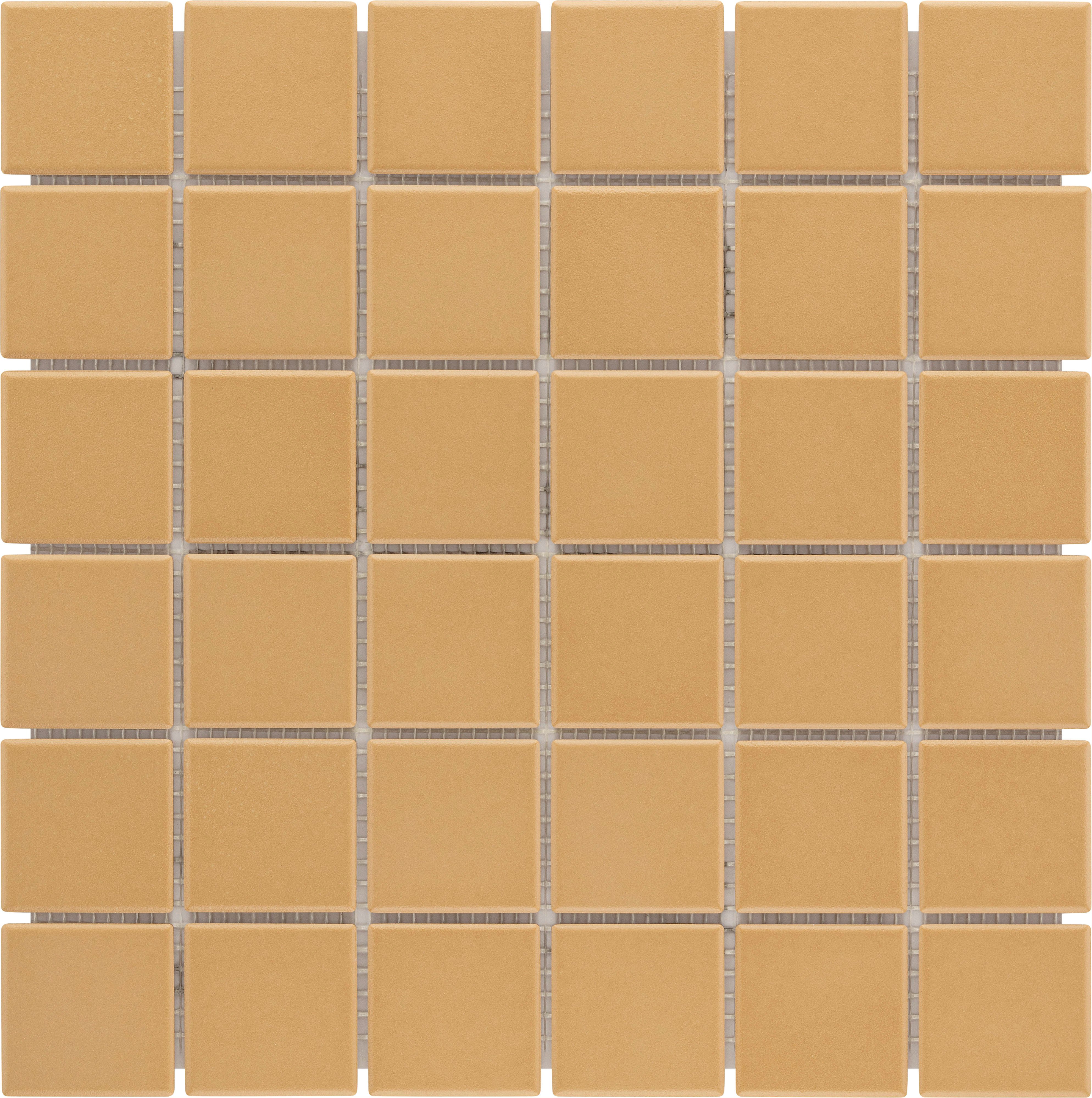 KNG Mosaikfliese rutschhemmend 29,7 x 29,7 cm ockergelb unglasiert