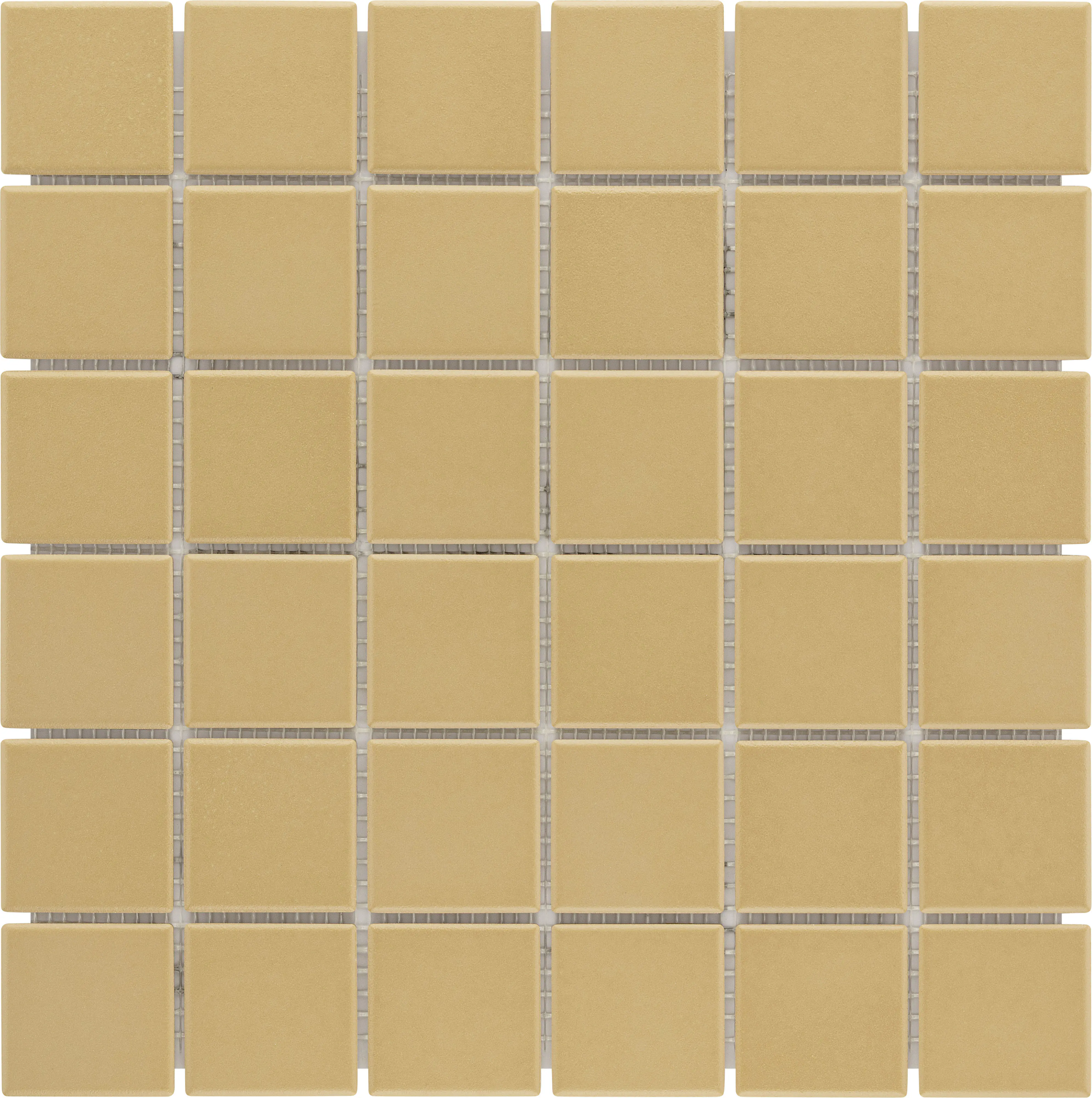 KNG Mosaikfliese rutschhemmend 29,7 x 29,7 cm ockergelb unglasiert