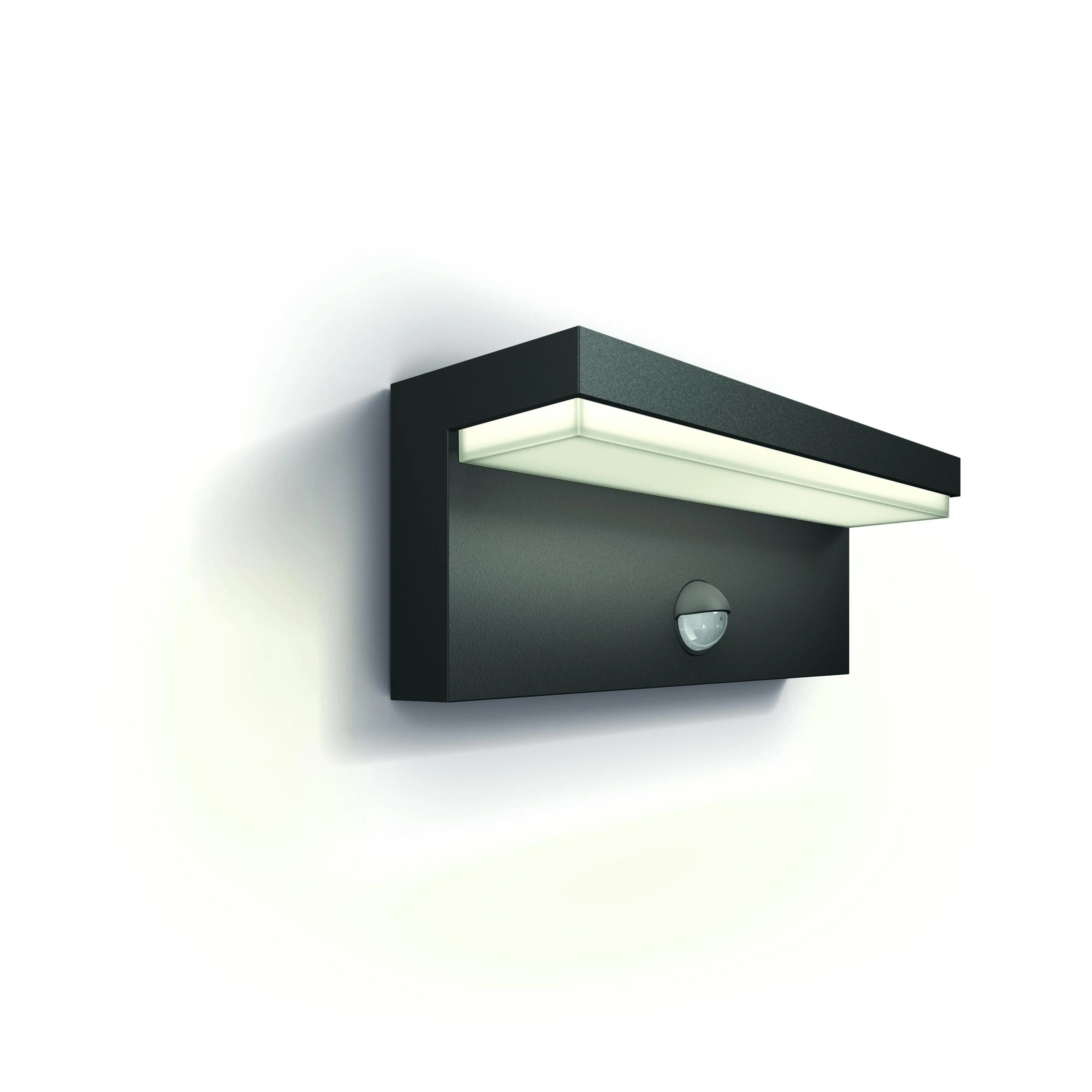 Philips LED Außenwandleuchte Bustan anthrazit mit Bewegunsmelder warmweiß Philips LED Außenwandleuchte Bustan anthrazit mit Bewegunsmelder warmweiß