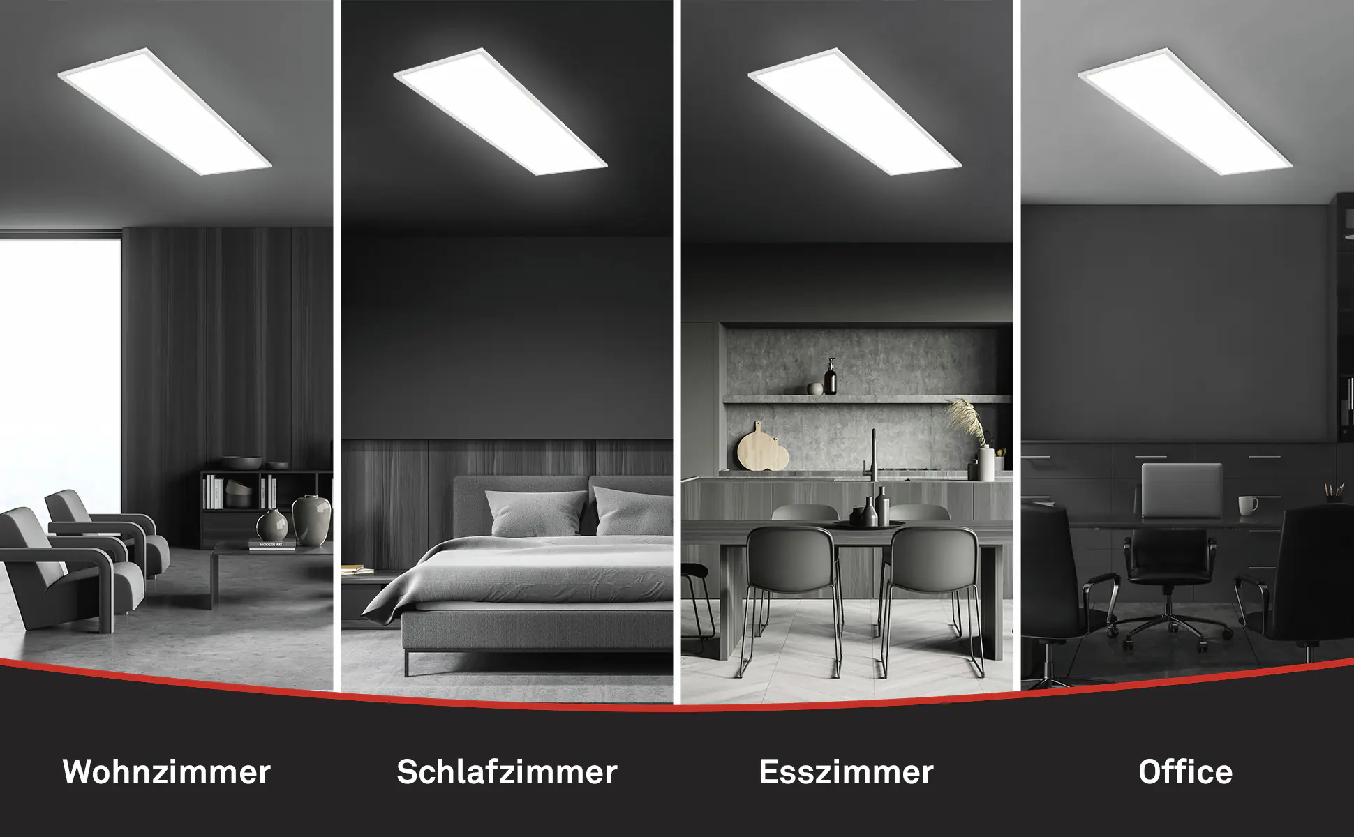 Briloner LED-Panelleuchte Simple ultrafach 119,5 x 29,5 cm weiß neutralweiß
