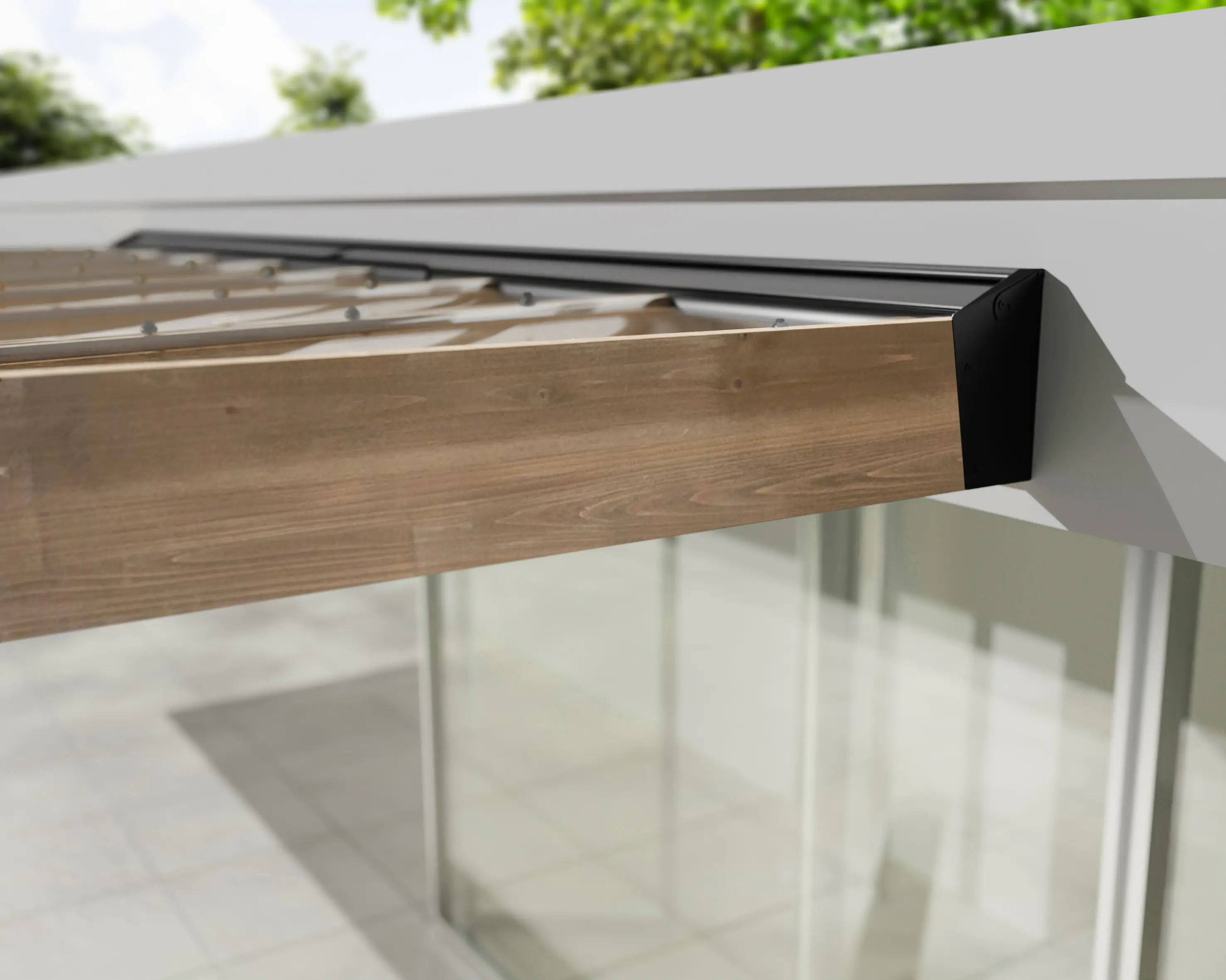 Canopia Terrassenüberdachung Helsinki Holz 925 x 294 cm braun