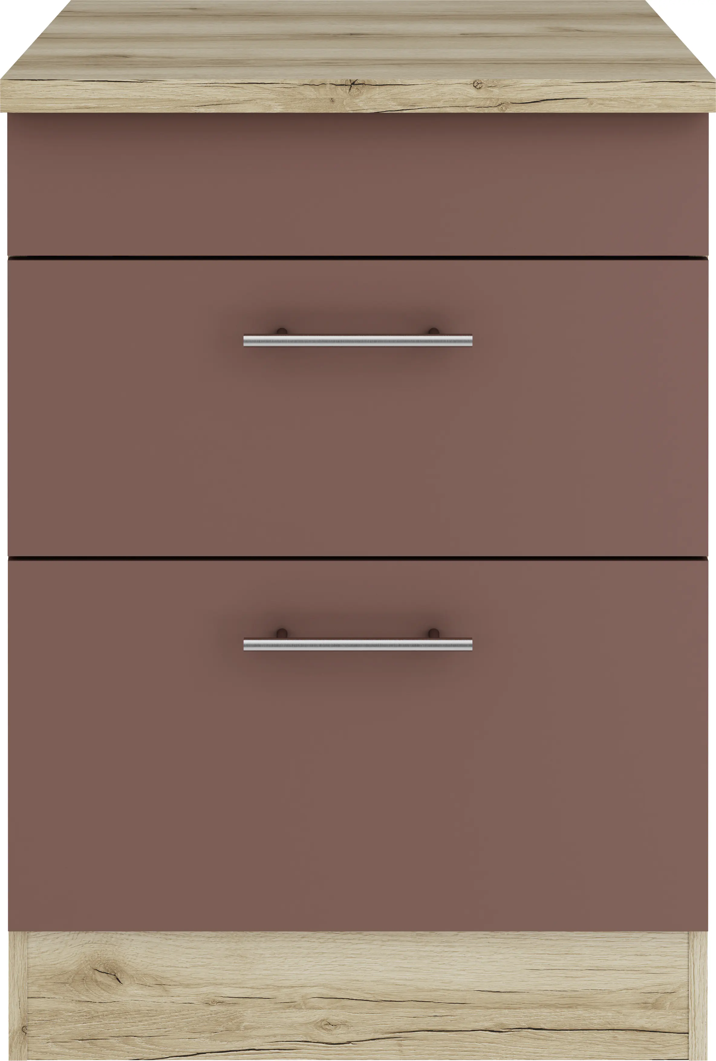 Optifit Unterschrank Bari 407 rostrot/eiche 60 cm