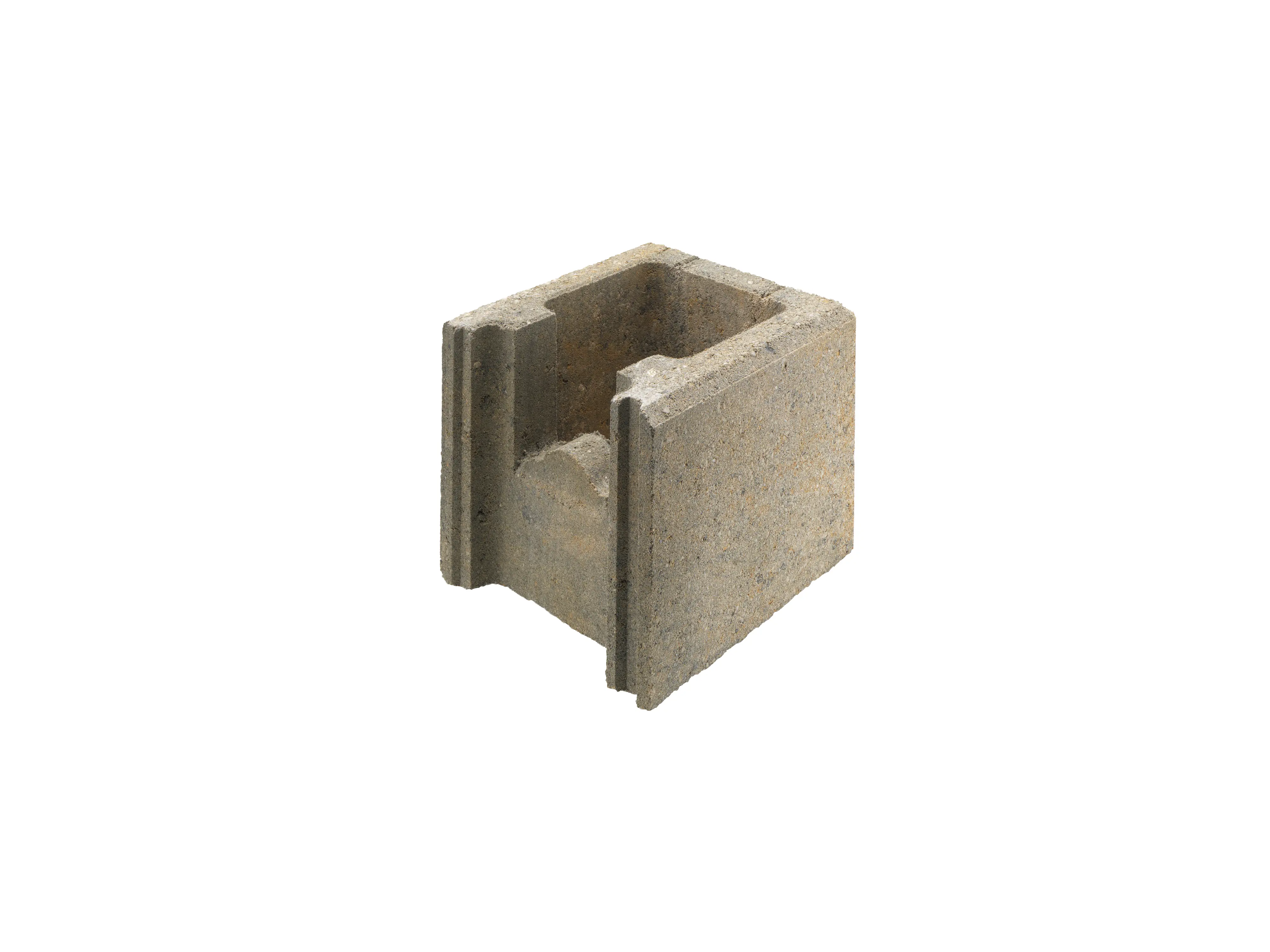 Schalungsstein Eck- & Endstein 25 x 10 x 24 cm braun-beige
