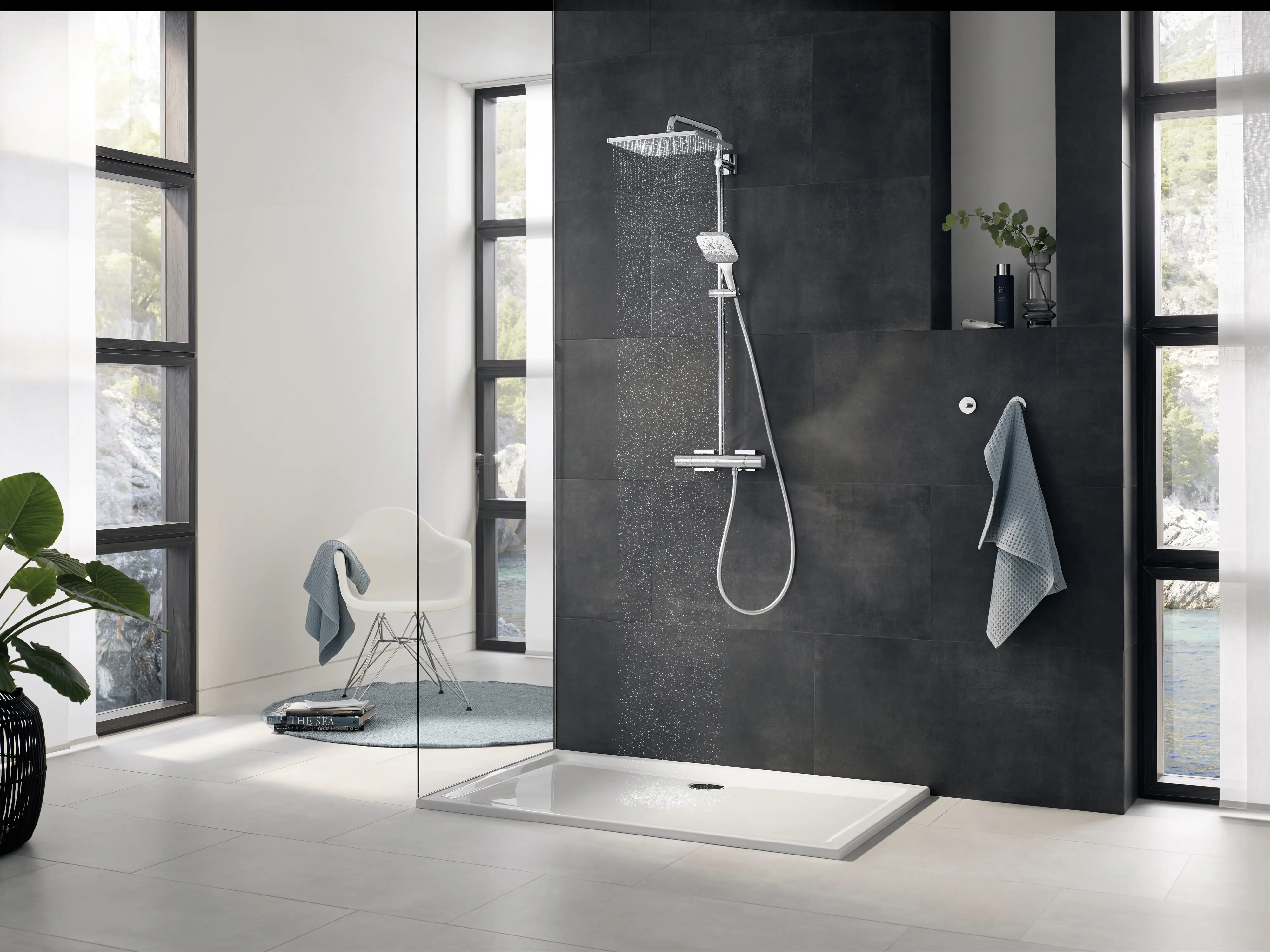 4005176482120_2348401 Grohe Rainshower Mono 310 Cube Kopfbrause chrom, inkl. GROHE DreamSpray perfektes Strahlbild