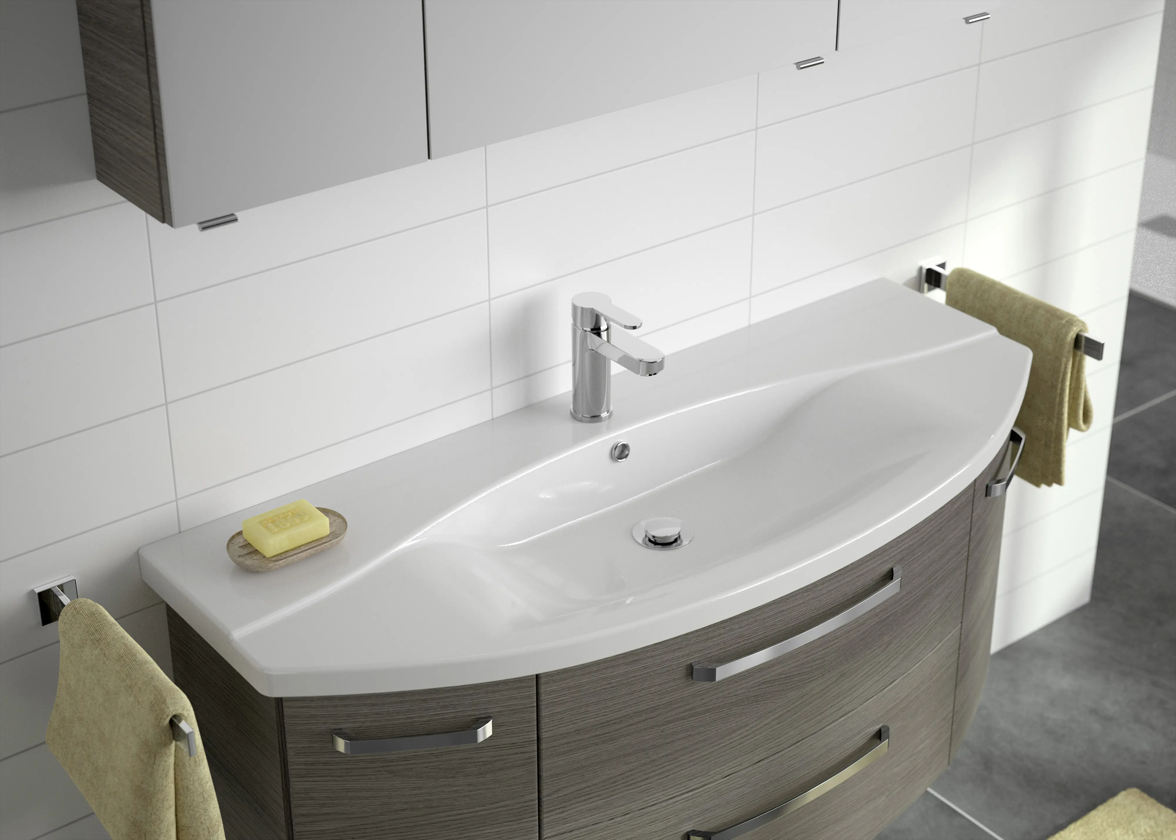 Pelipal Waschtischunterschrank Fokus 4010 mit Keramikwaschtisch