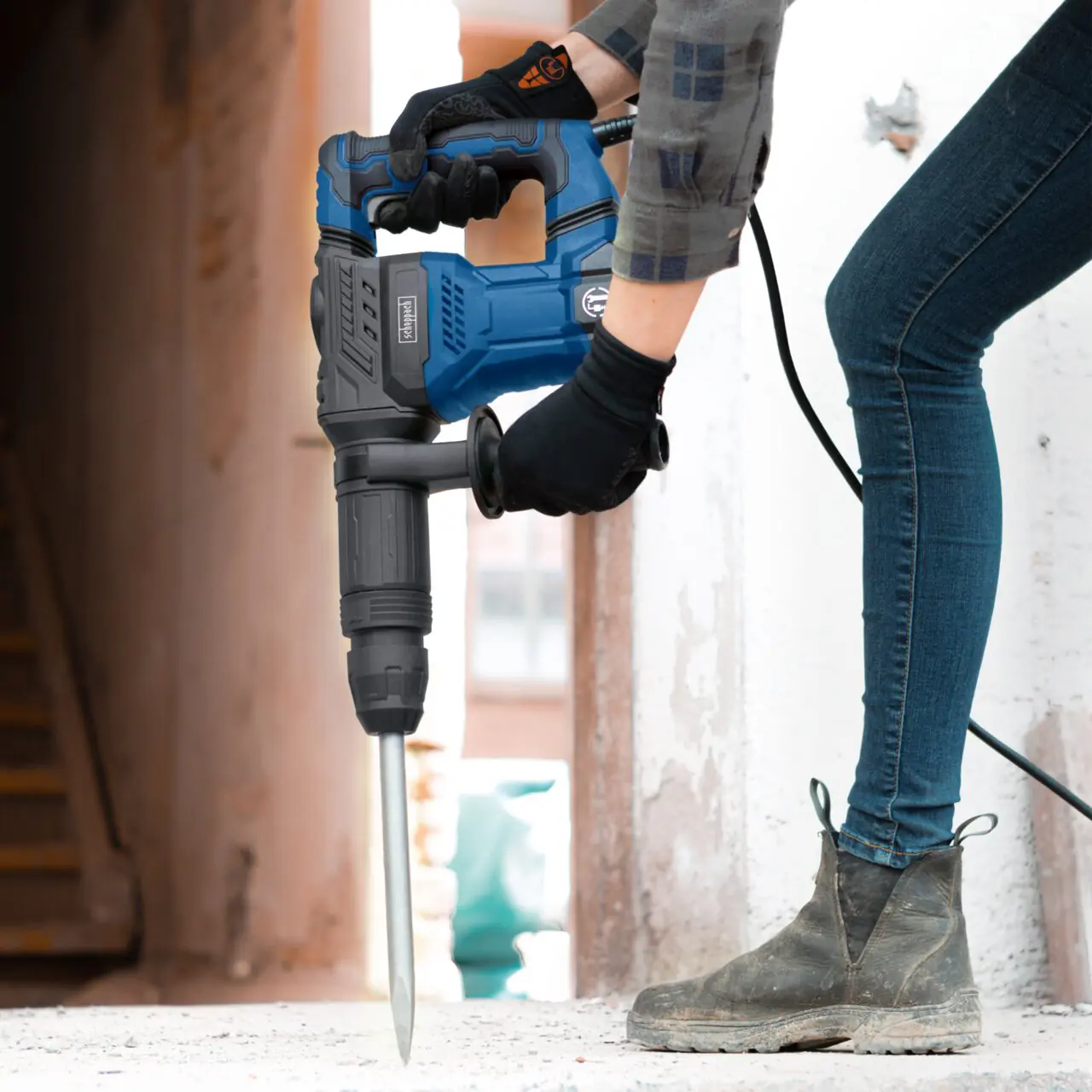 Scheppach Abbruchhammer AB1500X 20 J 1300 W SDS Max inkl. Spitz- & Flachmeisel