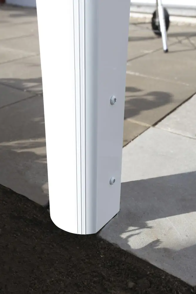 SKAN HOLZ Terrassenüberdachung Genua 434 x 257 cm Aluminium Weiß