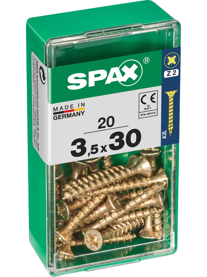 Spax Universalschrauben 3.5 x 30 mm PZ 2 - 20 Stk.