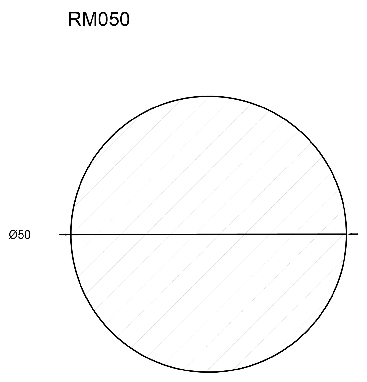 FN Neuhofer Rundstab glatt 100 cm 50 x 50 mm