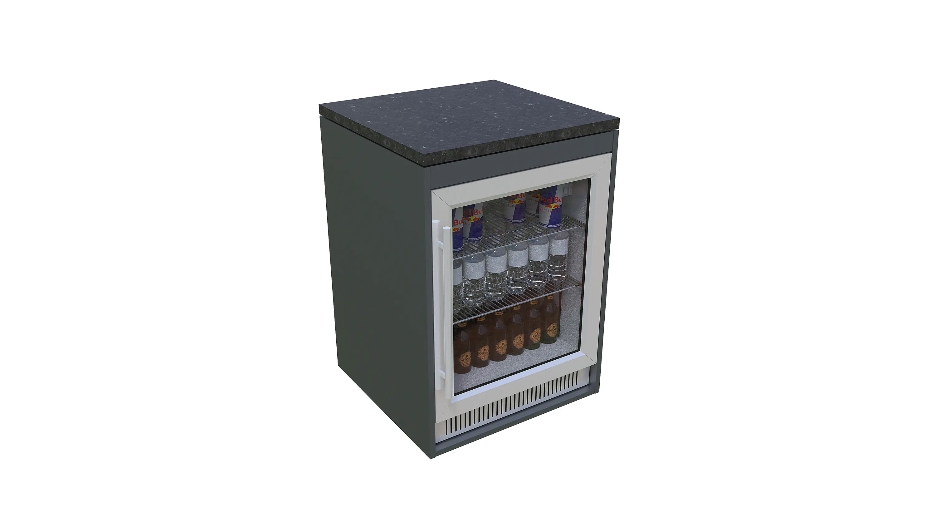 Bellano Living Element für Outdoorküchen inkl. Kühlschrank anthrazit granit