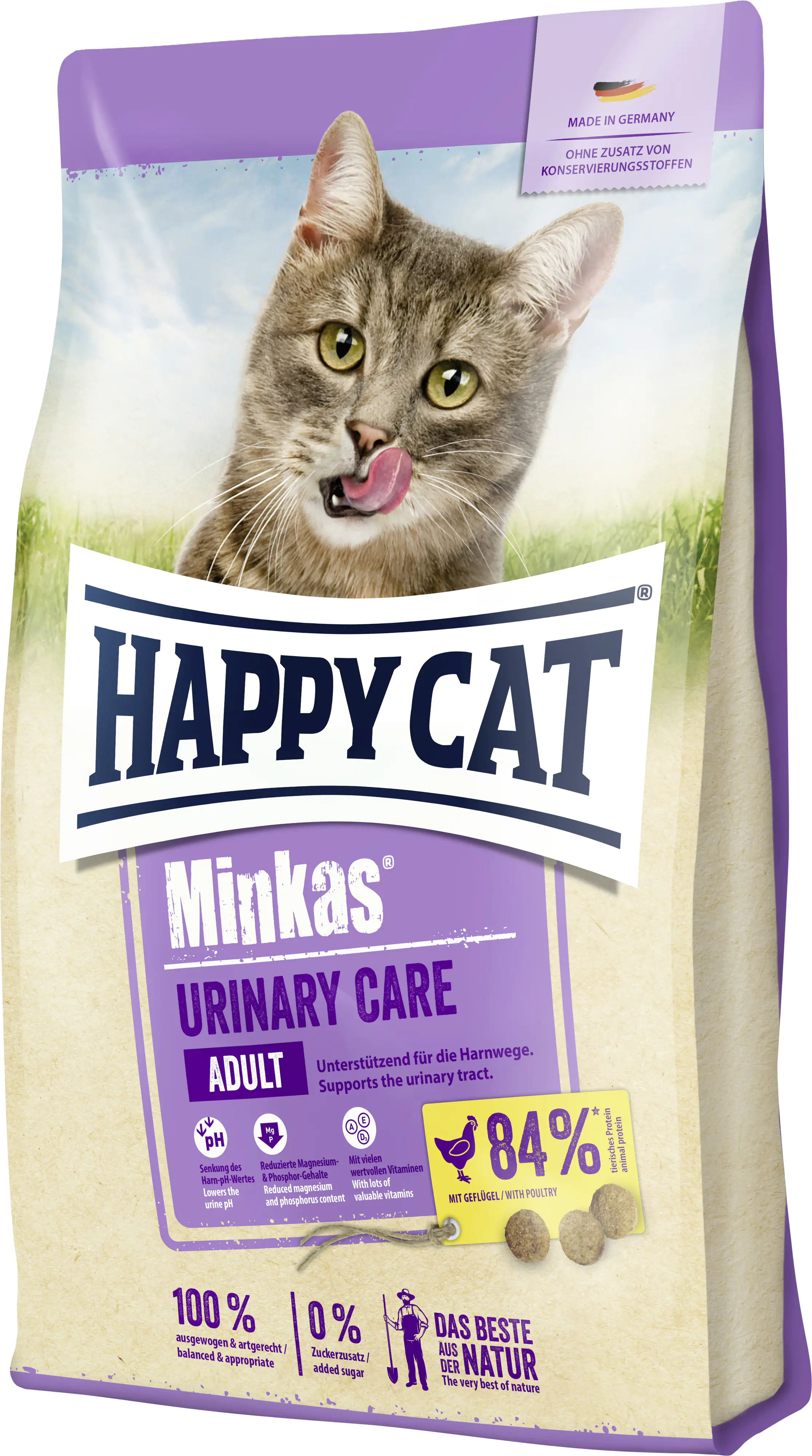 HappyCat Katzenfutter Minkas Urinary Geflügel 1,5 kg