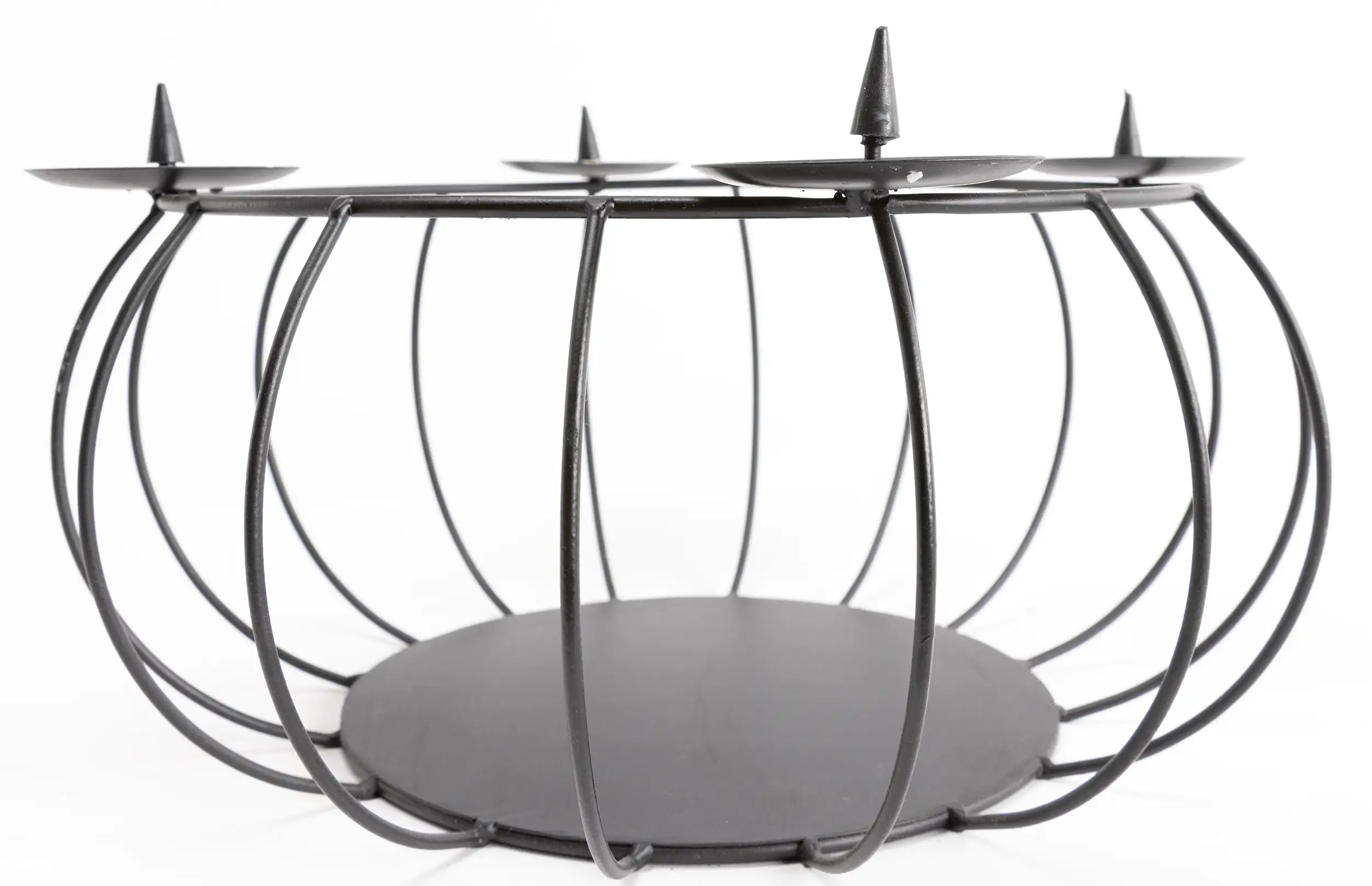 TrendLine Adventskranz Metall Ø 30 x 15 cm schwarz