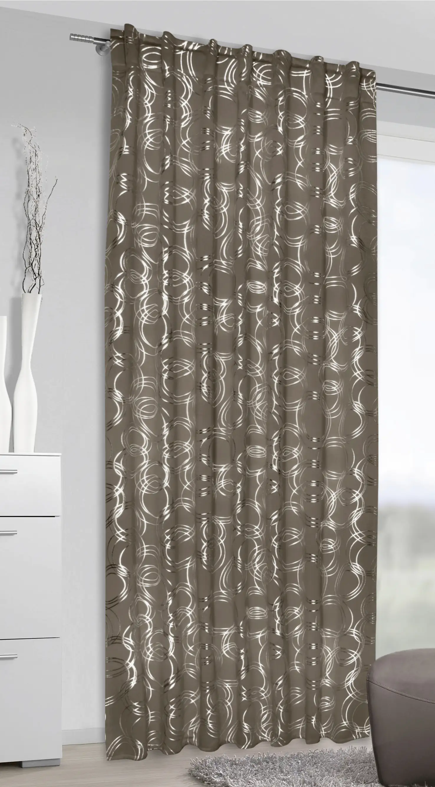 Neusser Collection Schlaufenschal verdeckte Schlaufen taupe 135x245 cm