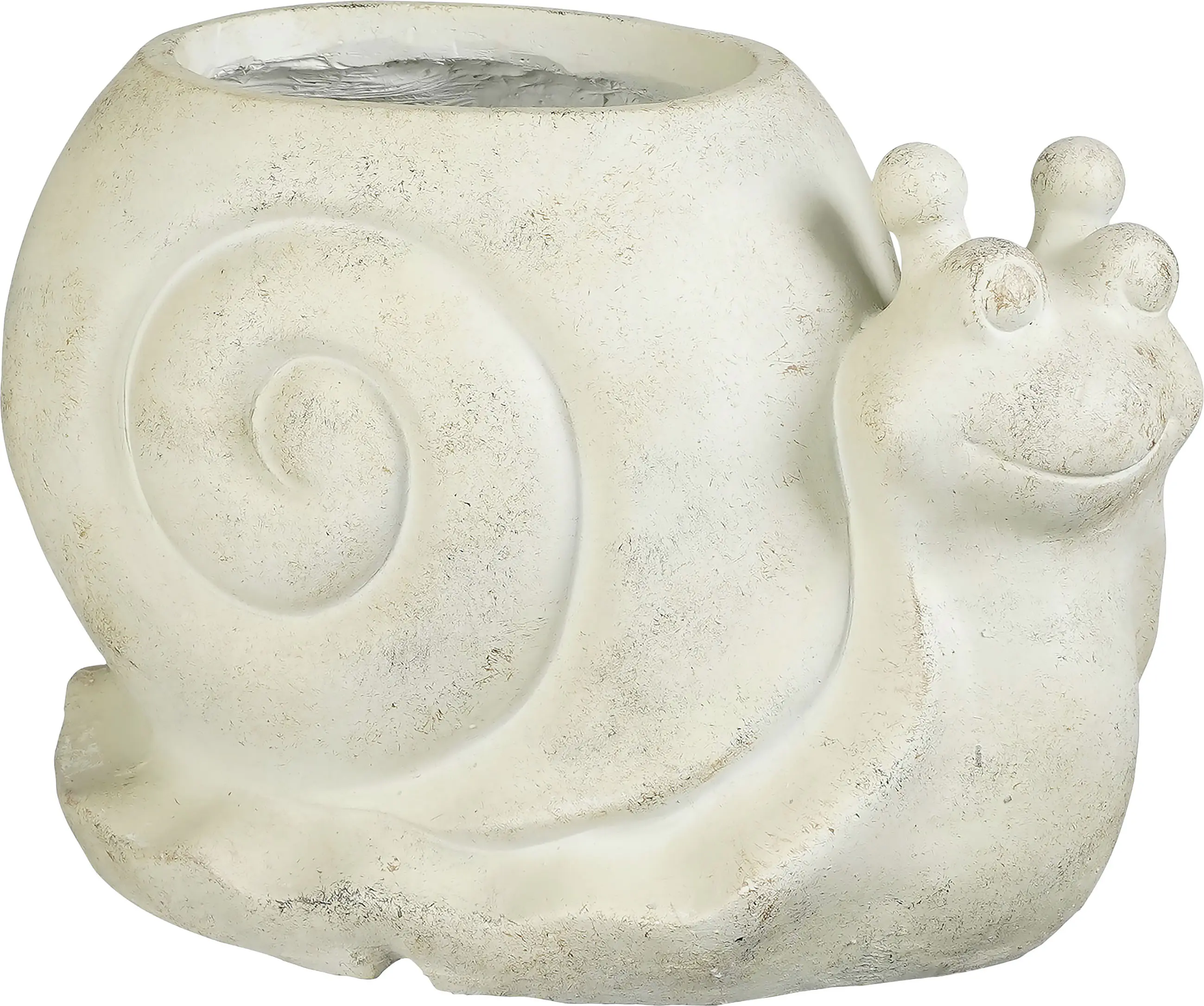 Mica Decorations Blumentopf Magnesium Schnecke beige 30 x 20 cm