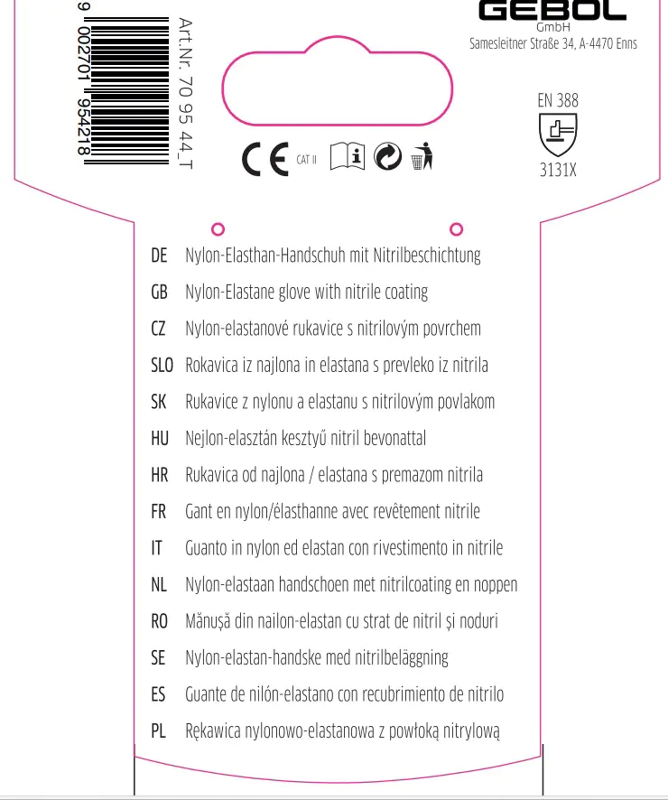 Gebol Handschuh Master Flex Cool & Touch  