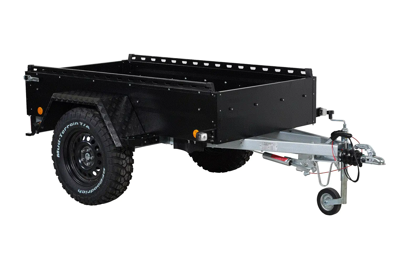 TPV PKW-Anhänger TL-EB2 Offroad schwarz pulverbeschichtet mit Radstoßdämpfern gebremst 1000kg