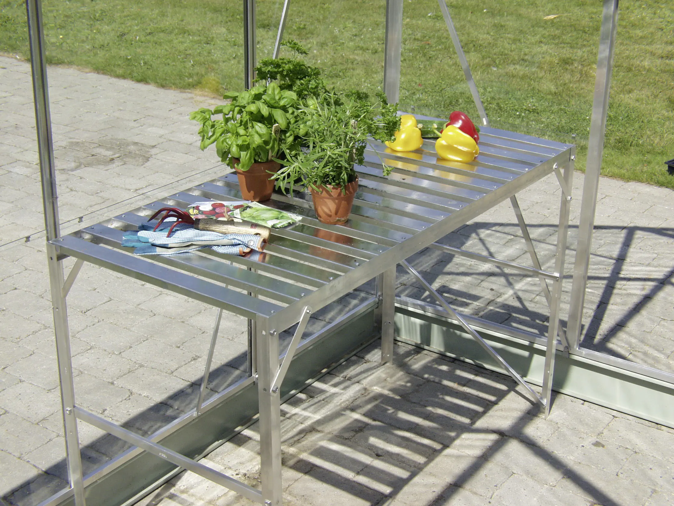 Vitavia Alutisch 121 x 54 x 76 cm aluminium 1 Ablage