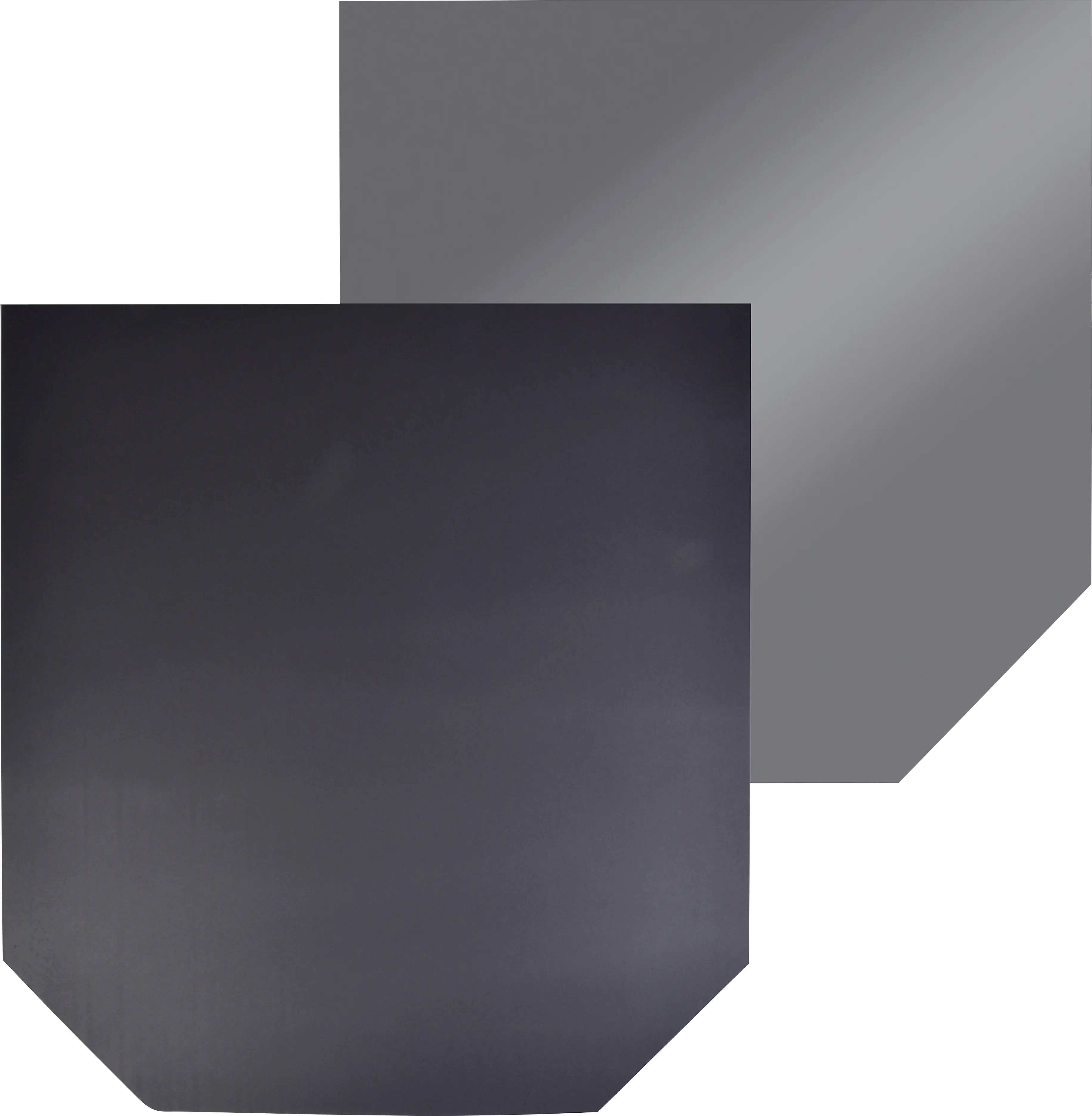 Kamin-Bodenplatte Stahlblech Sechseck, 100x110 cm, grau/schwarz