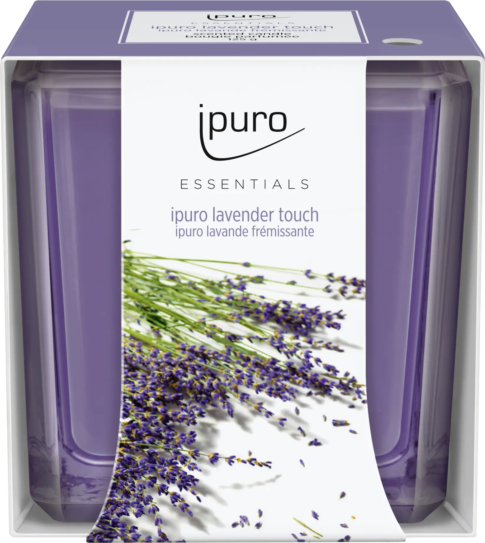 4051281982468 ipuro ESSENTIALS Duftkerze Lavender Touch 125 g