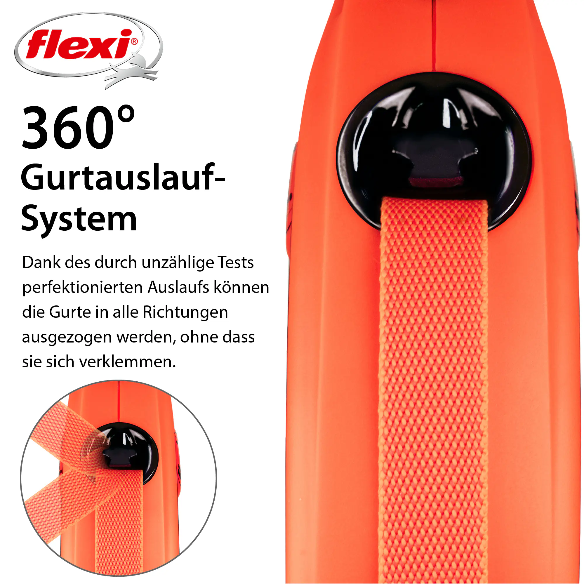 Flexi Hundeleine Xtrem schwarz/orange Gurt 5 m Flexi Hundeleine Xtrem schwarz/orange Gurt 5 m