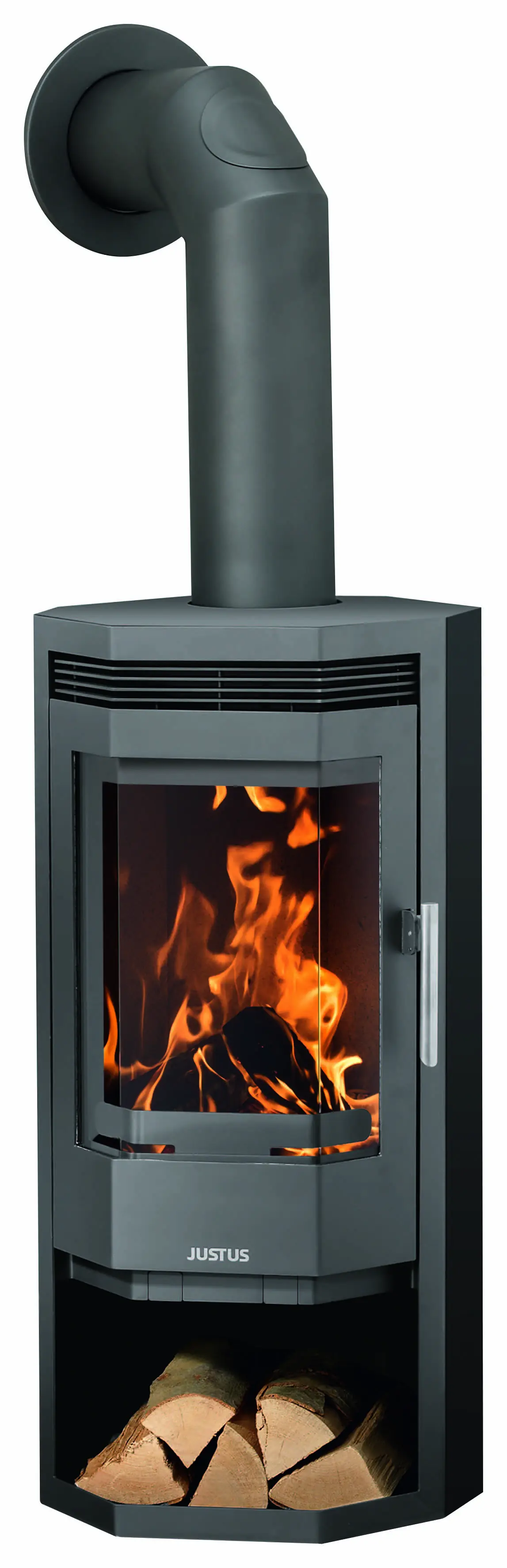 Justus Kaminofen Usedom 5 II Stahl gussgrau 5,5 kW