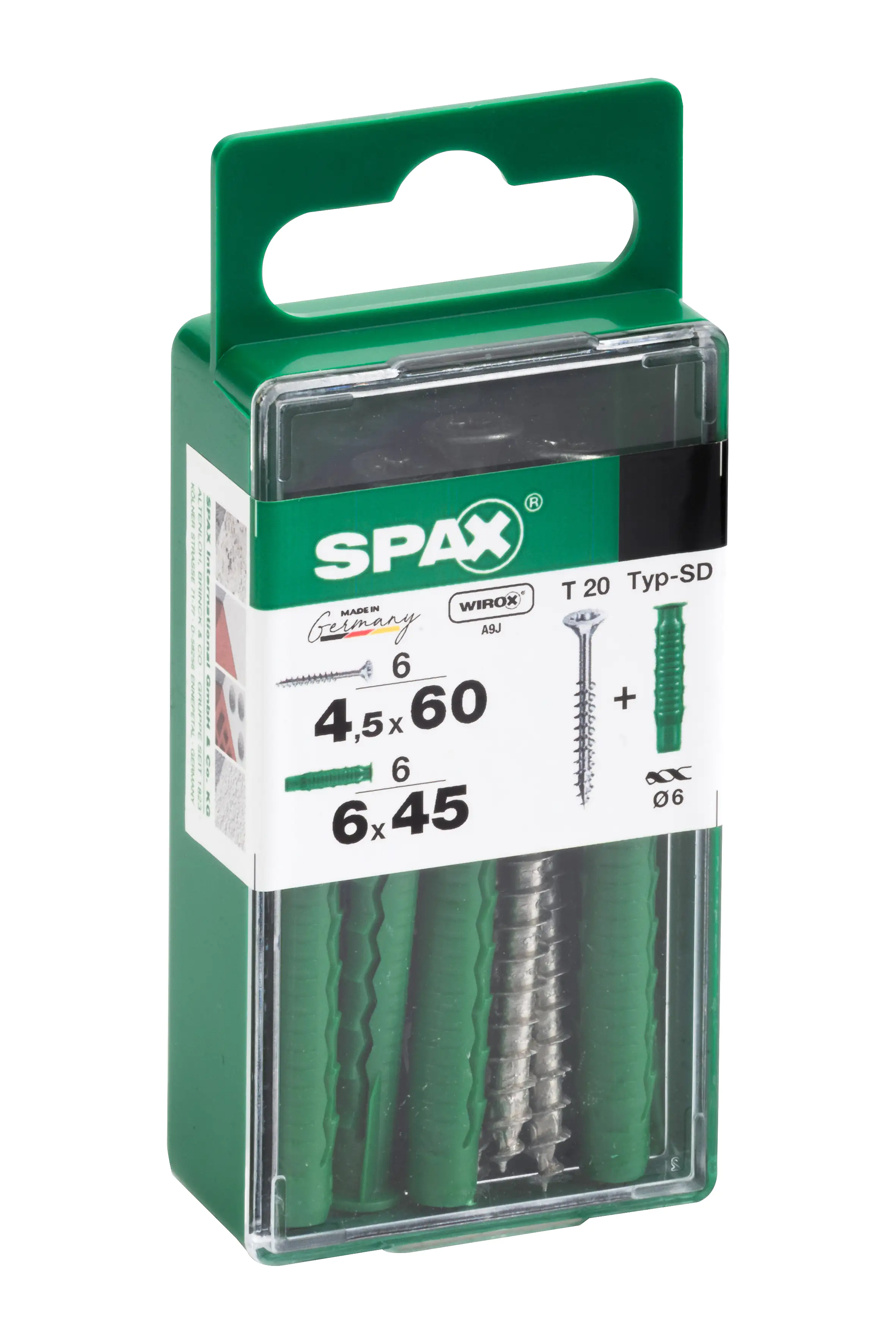 Spax Universalschrauben + Dübel 4.5 x 60 mm TX 20 6 Schrauben + 6 Dübel