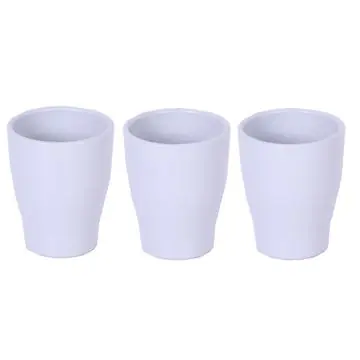 Übertopf Carly Ø 7 x 10 cm leicht grau matt