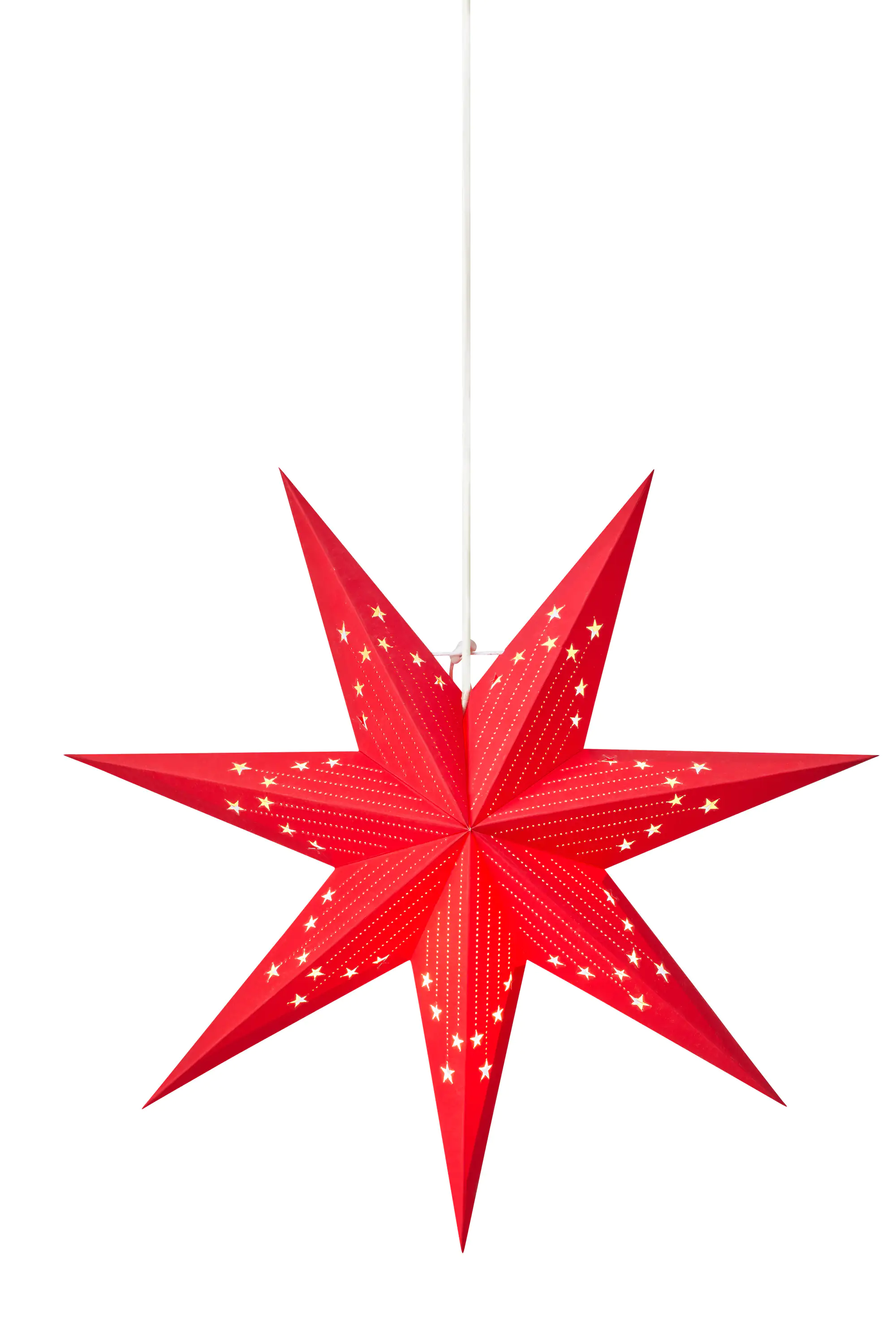 7330024593527 Markslöjd ADELA Hängestern rot, H 45 cm x T 16 cm x B 45 cm