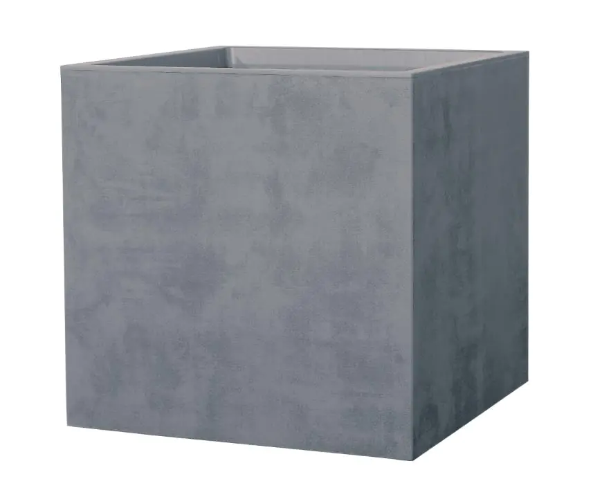 Deroma Pflanzkasten Quadro Millenium 49 x 49 x 49 cm, Aschgrau