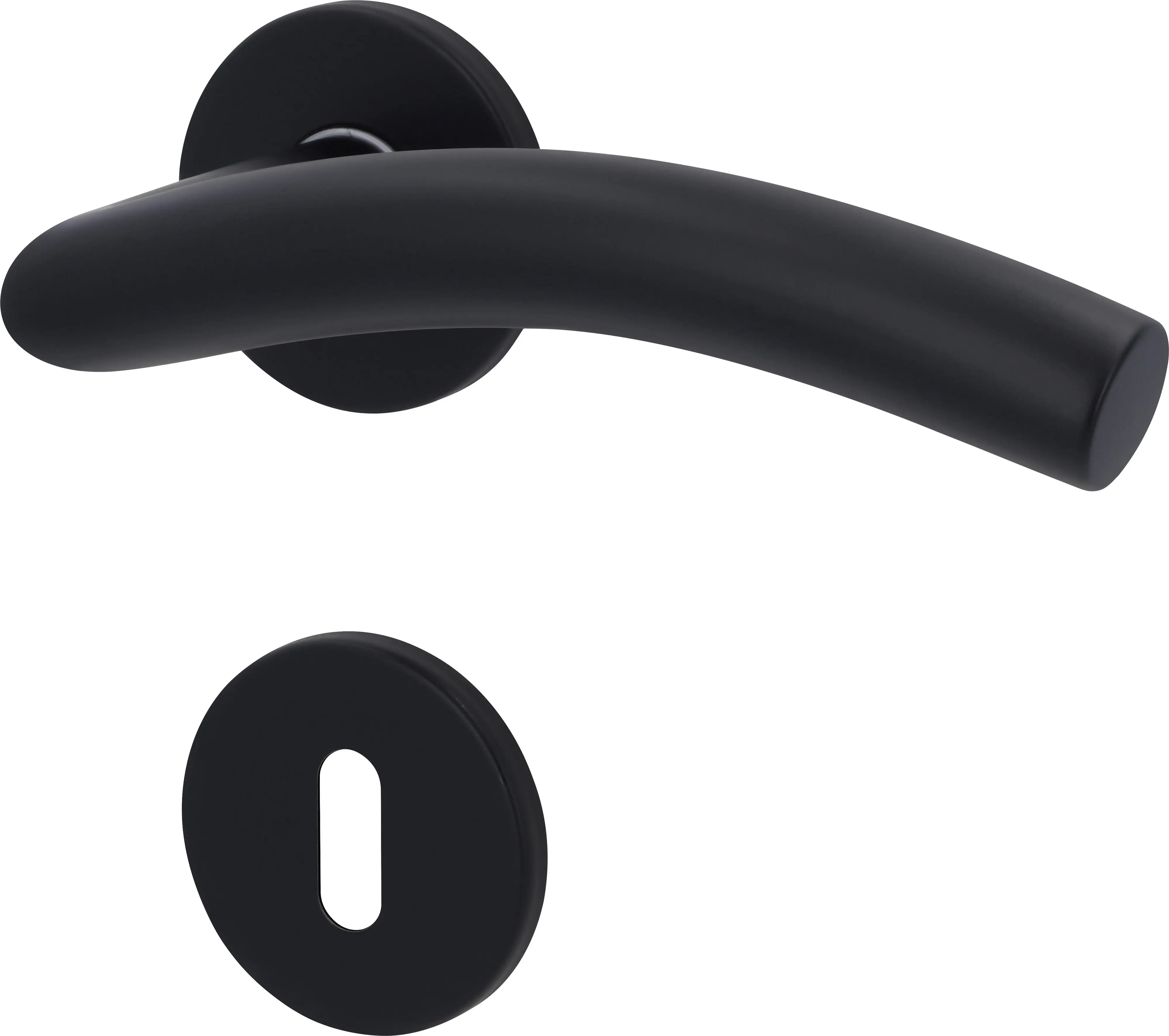 Alpertec Rosettengarnitur Mauritius BB Edelstahl schwarz matt Ø 5 cm